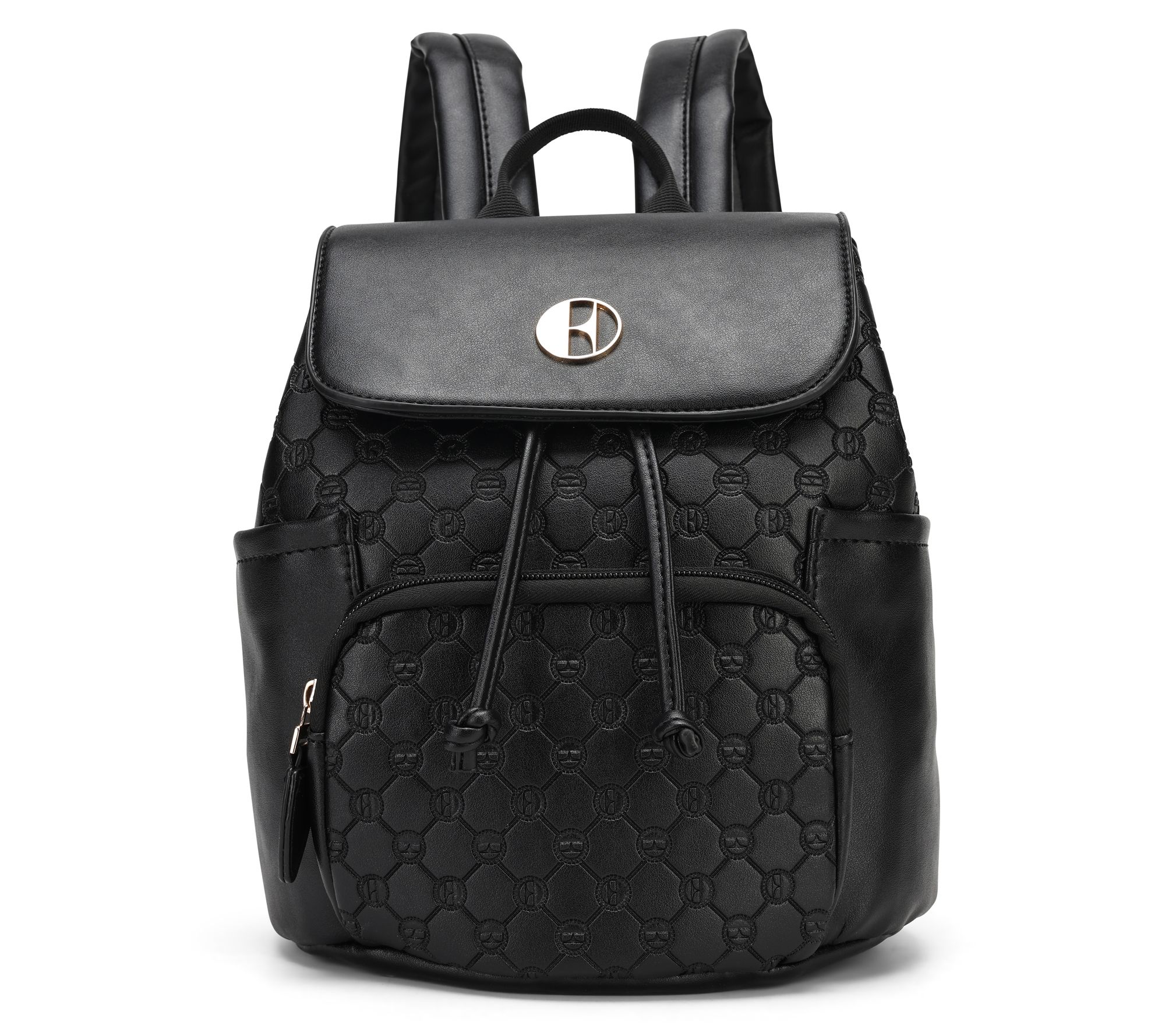 ELLE Compass Vegan Leather Monogram Mini Backpack