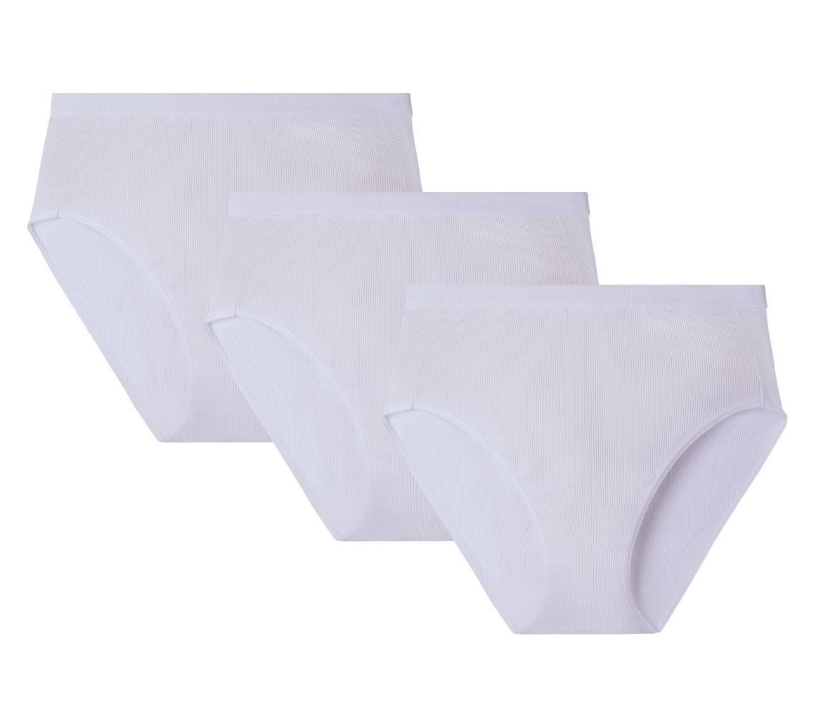 Memoi Women's Set of 3 Ribbed Briefs