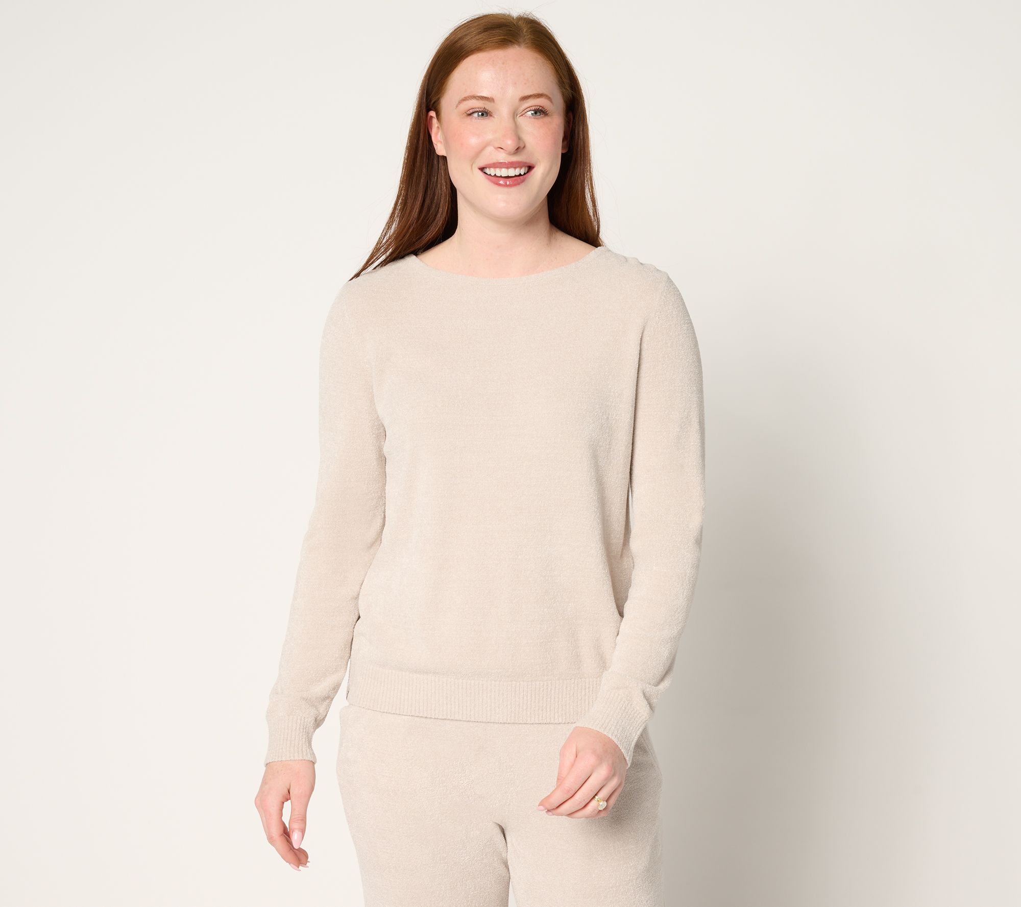 "As Is" Barefoot Dreams CozyChic Ultra Lite Knit Back Pullover