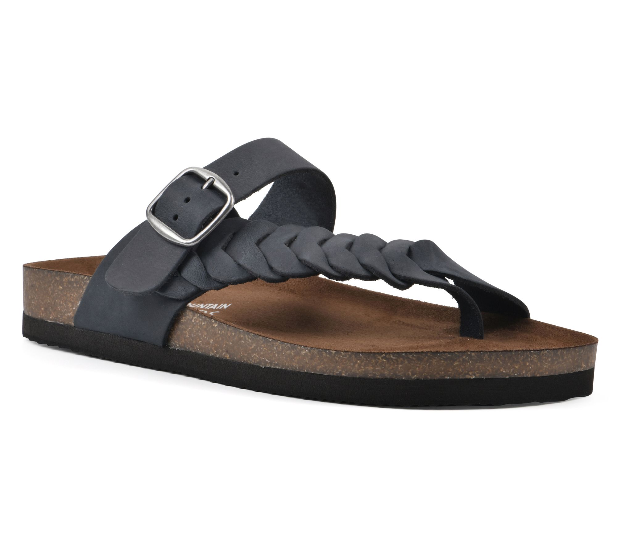 White Mountain Leather Footbeds Sandals - Happier