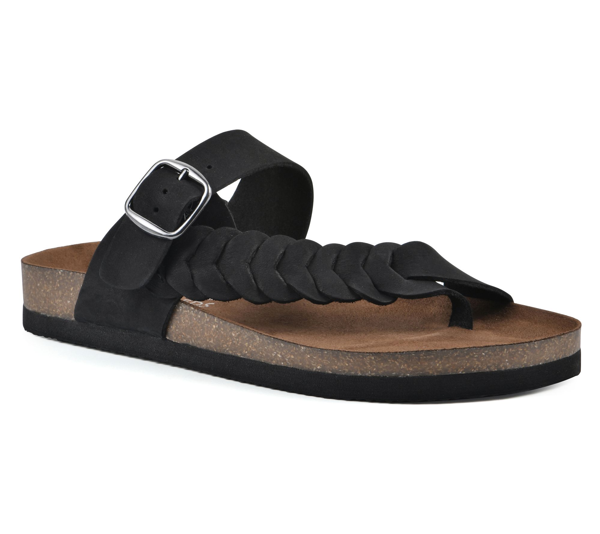 White Mountain Leather Footbeds Sandals - Happier