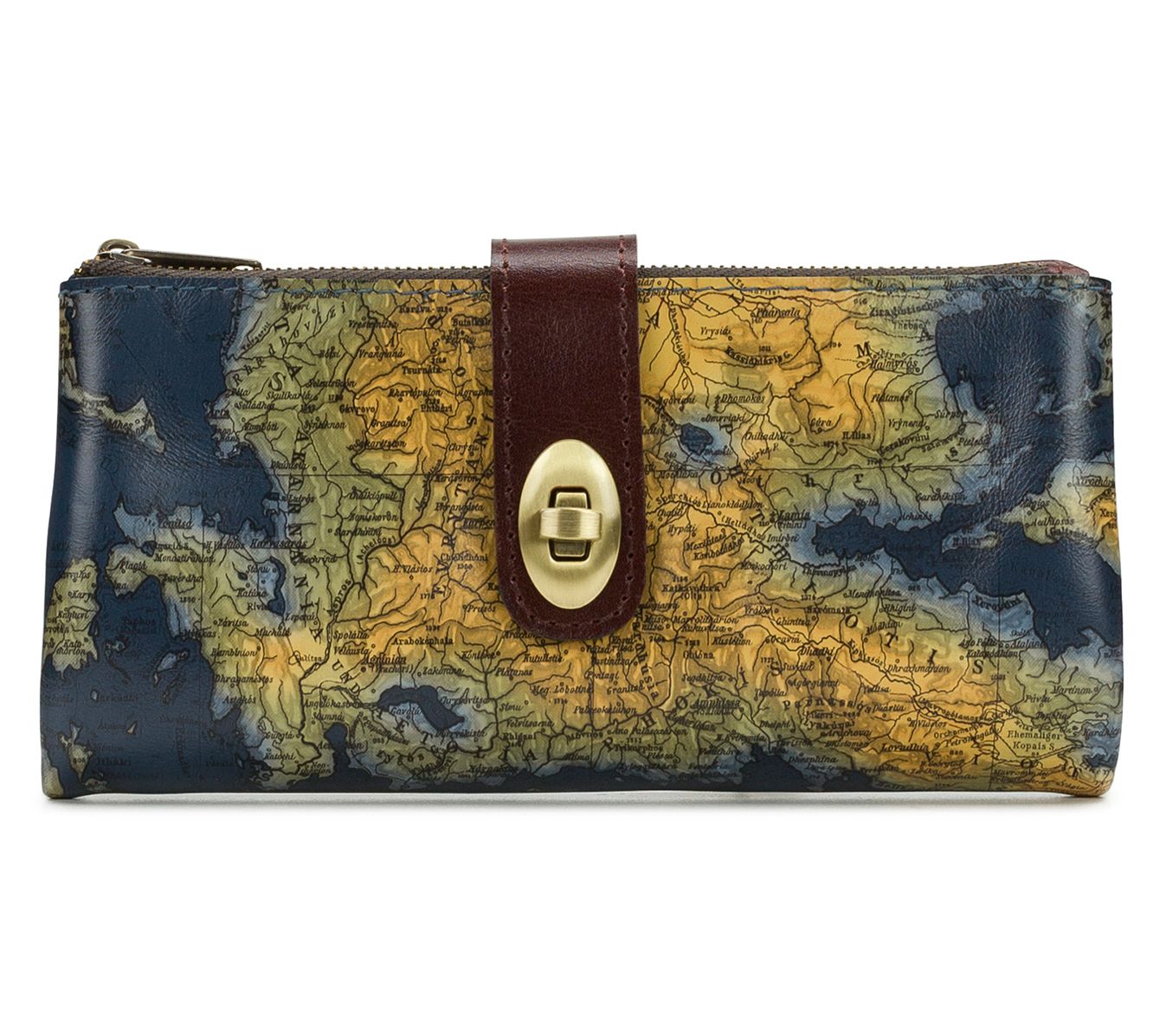 Patricia Nash Annesley Greek Map Leather Wristlet