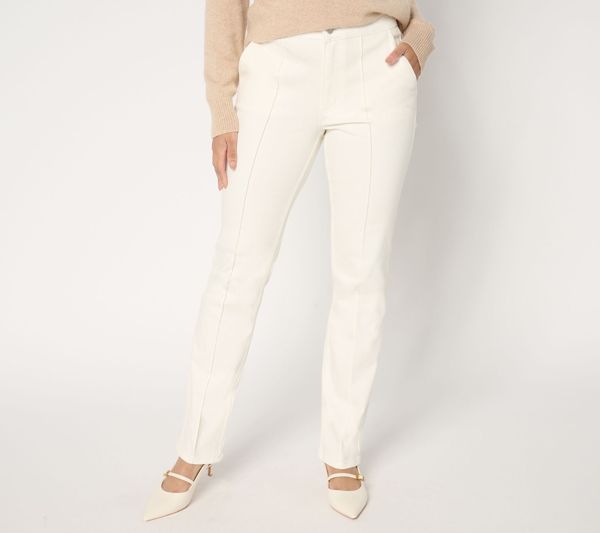 "As Is" BEAUTIFUL by Lawrence Zarian Reg Pintuck Slim Jean-Color