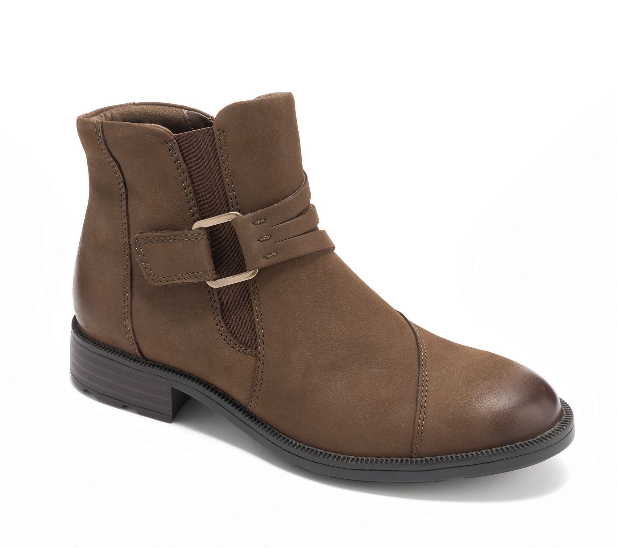  Clarks Collection Leather Ankle Boots-Adalynn Faye