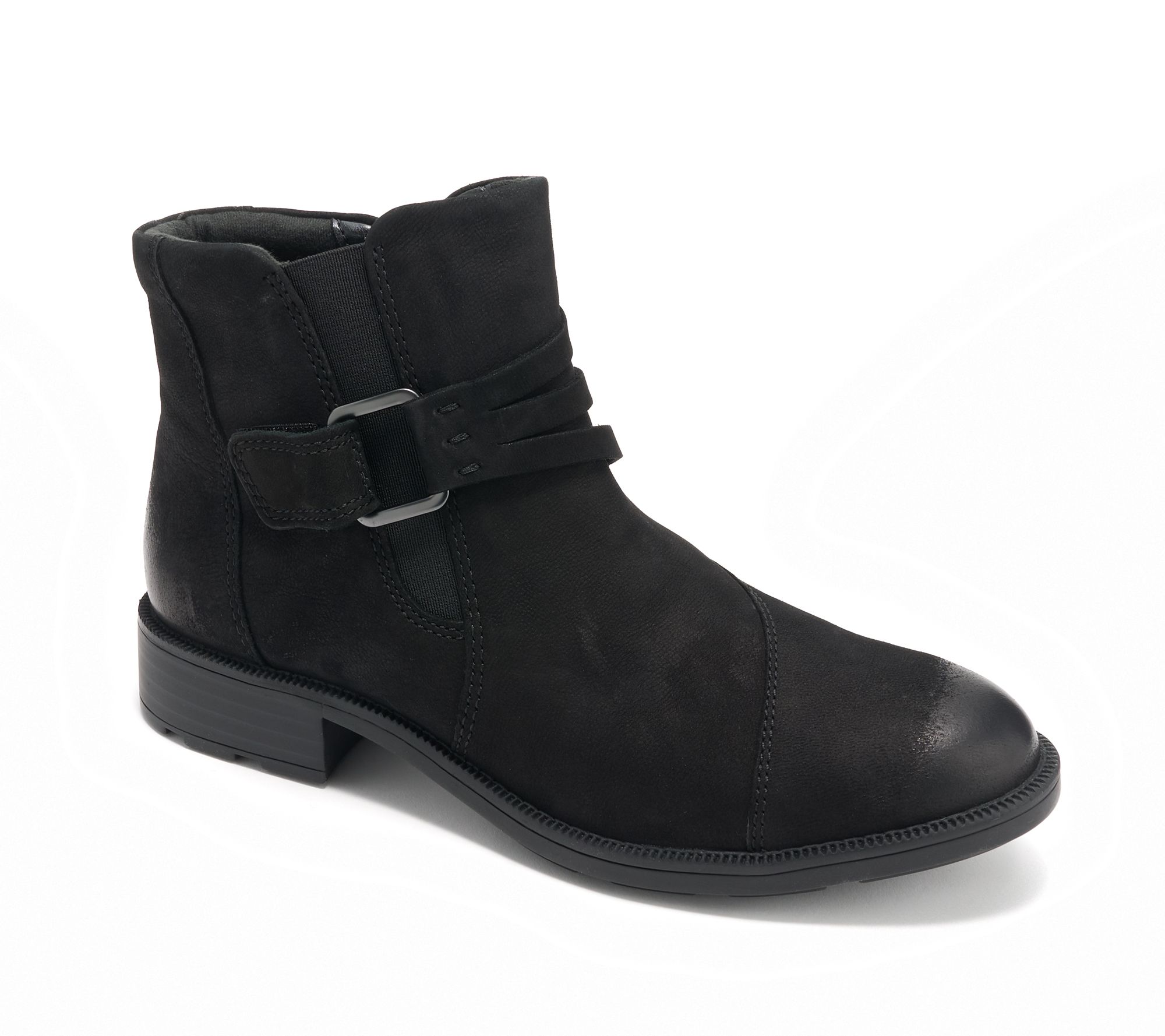 Clarks Collection Leather Ankle Boots-Adalynn Faye