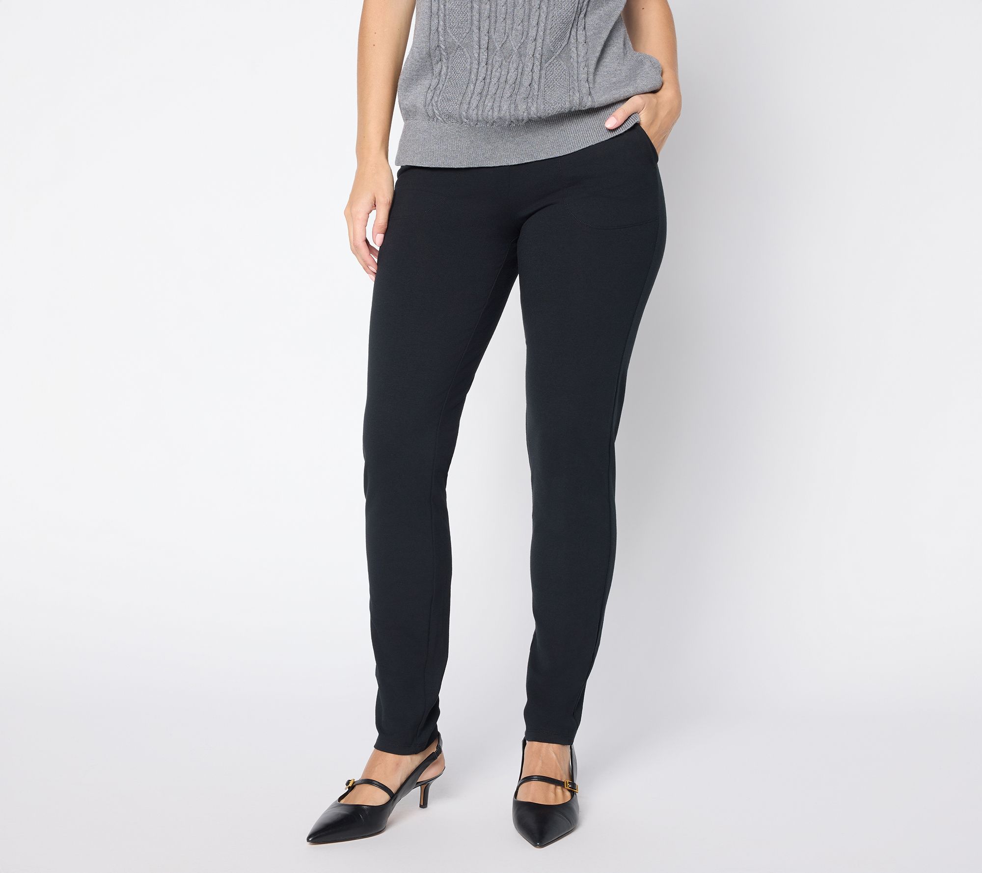 Women with Control Regular Cotton Jersey Slim Leg Icon Pant