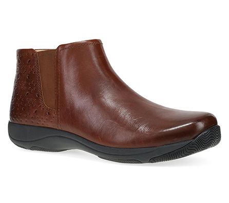 Dansko Sherry Cinnamon Waxy Burnished Leather Ankle Boots