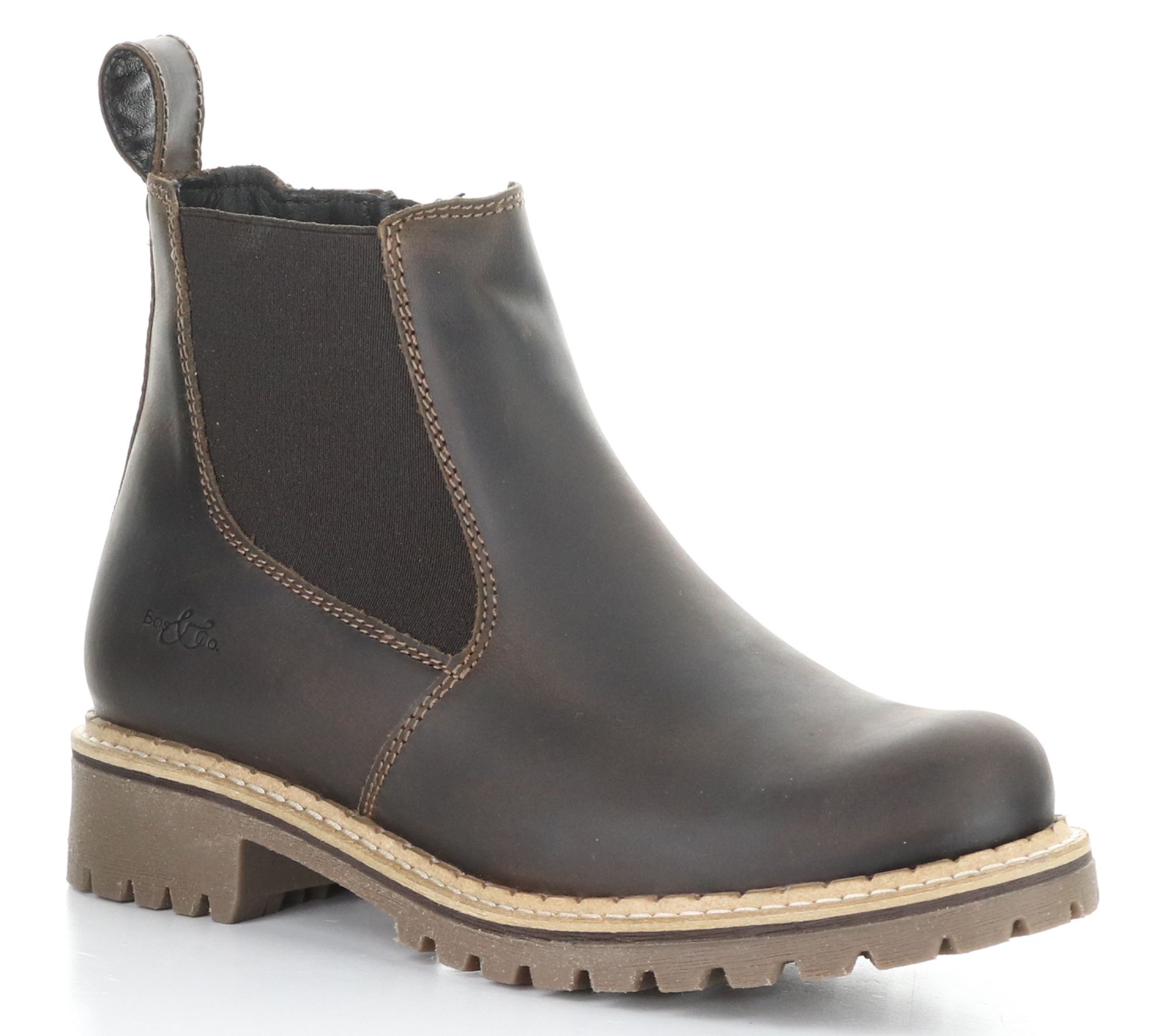 Bos. & Co. Winter Saddle/Elastic Leather Boot -Camden - QVC.com
