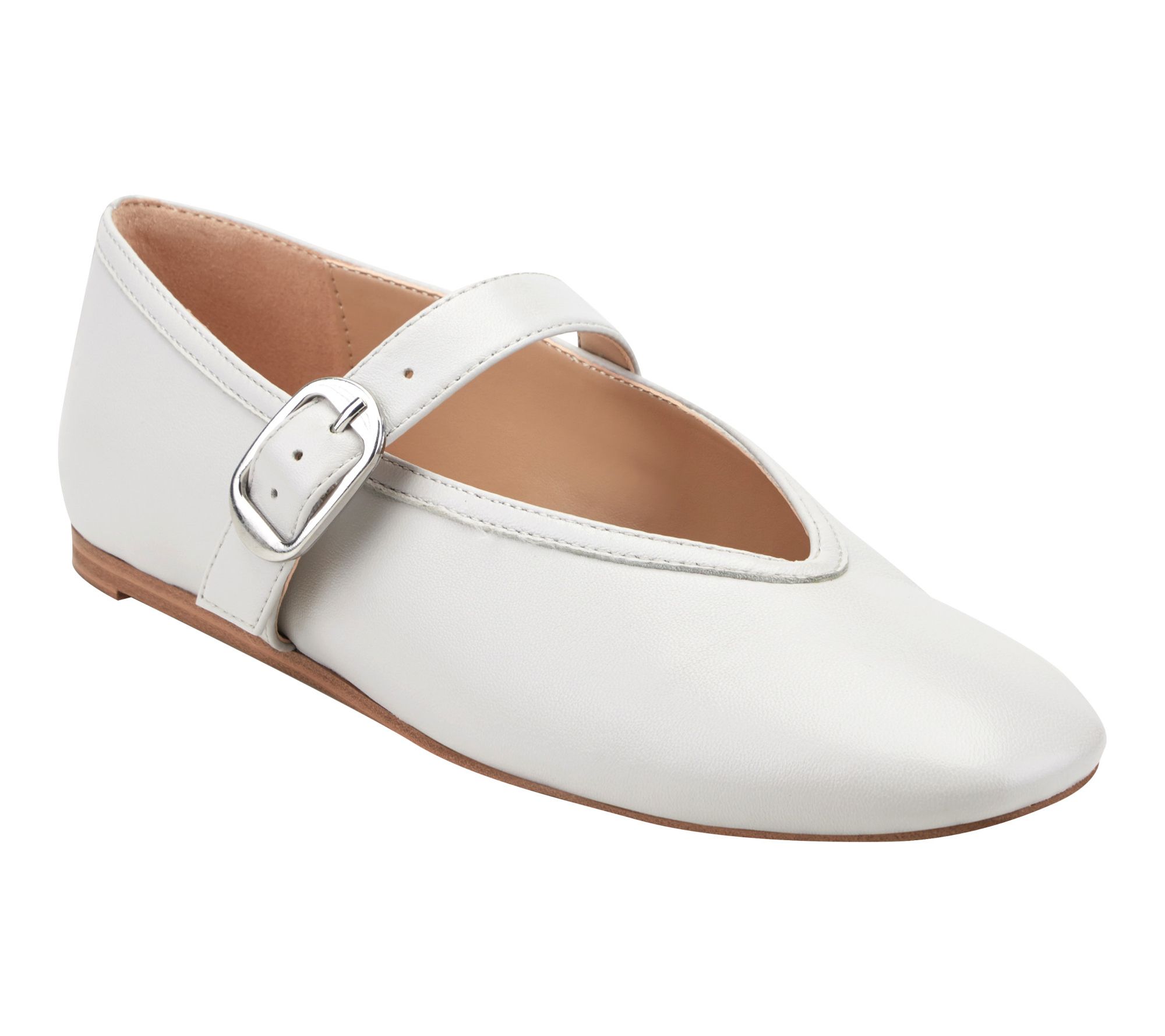 Marc Fisher LTD Adjustable Leather Mary Janes - Godea