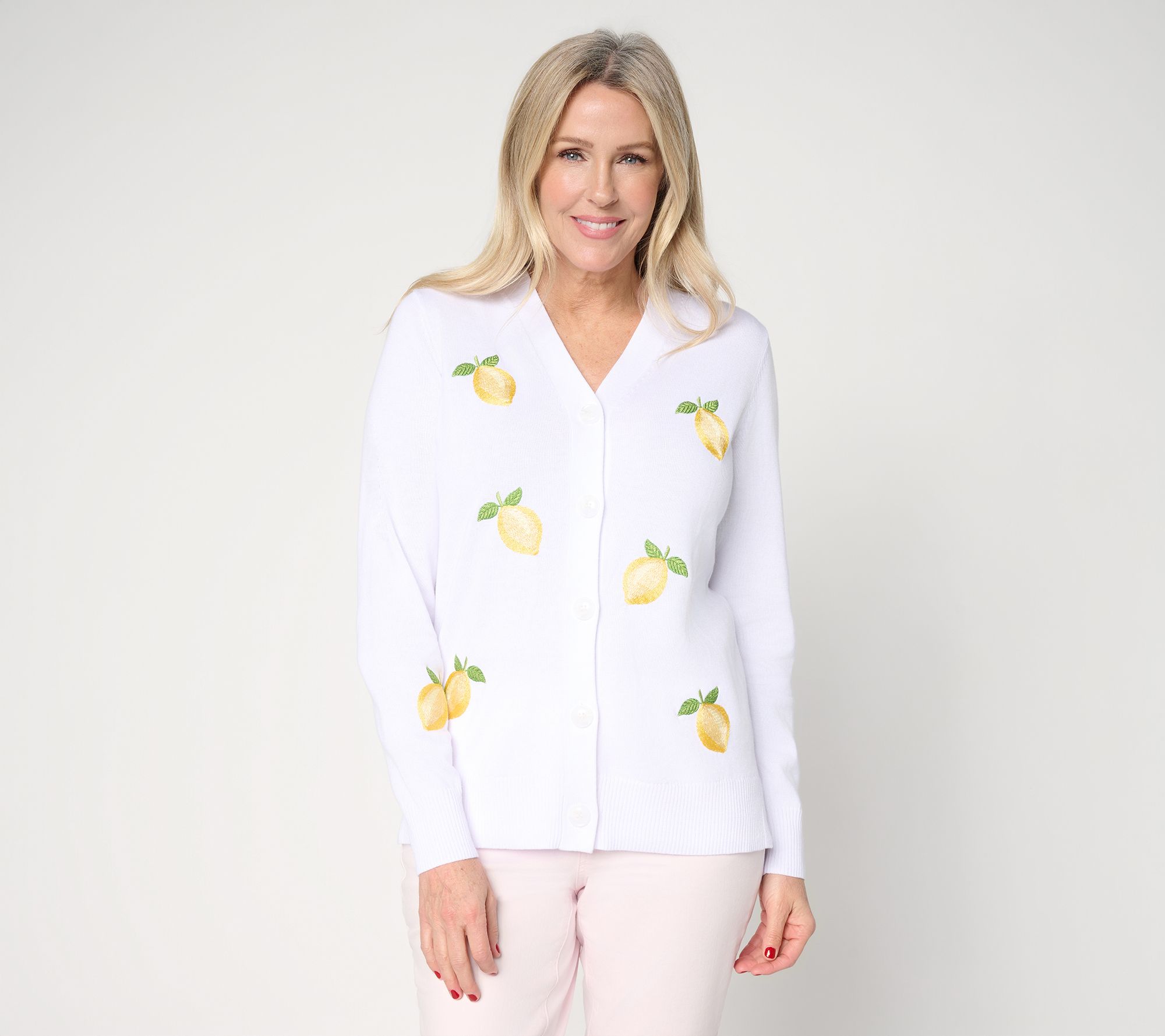 Belle by Kim Gravel Zest is More Lemon Button Front Cardigan