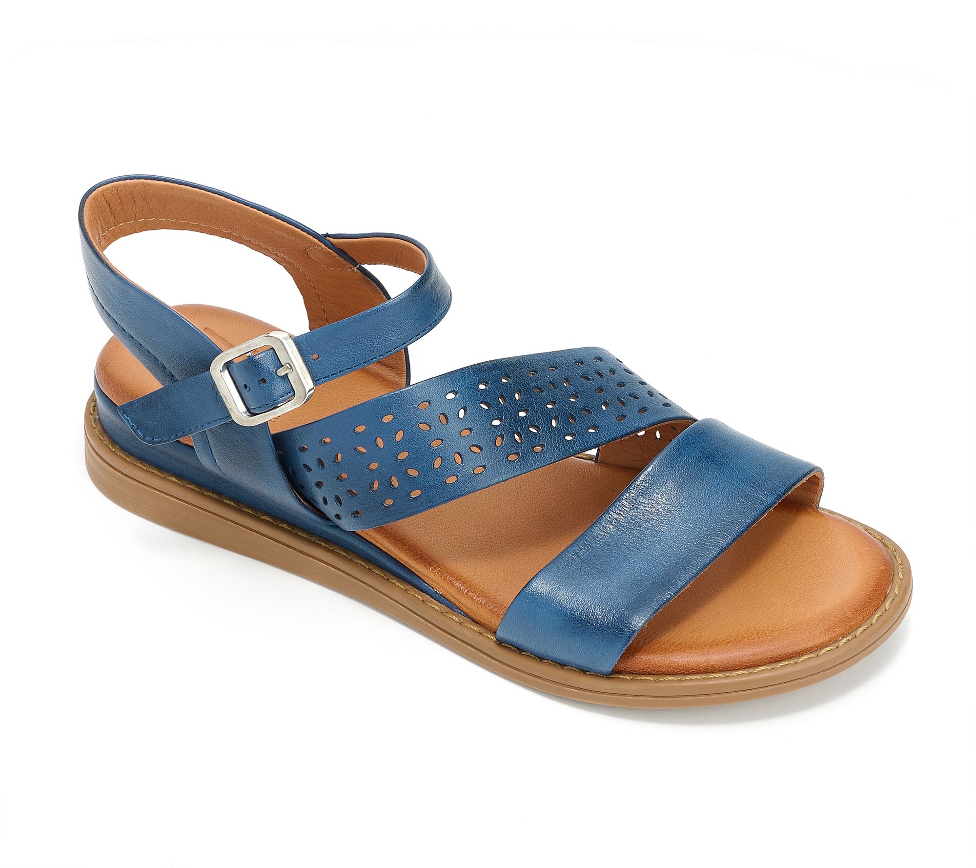 Miz Mooz Leather Adjustable Wedge Sandals - Hazel