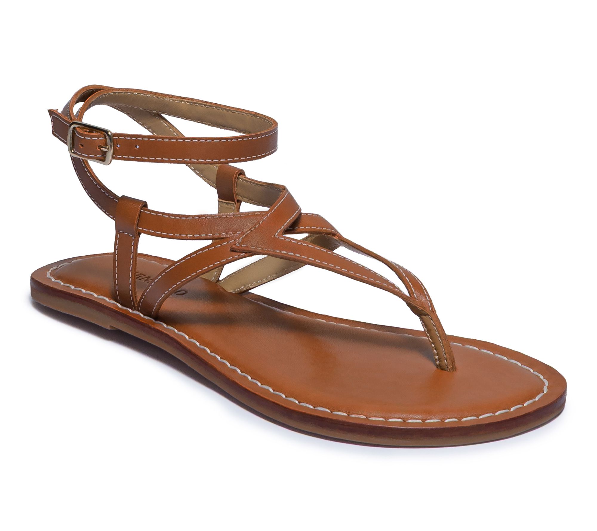 Bernardo Flat Leather Sandal - Mallorie