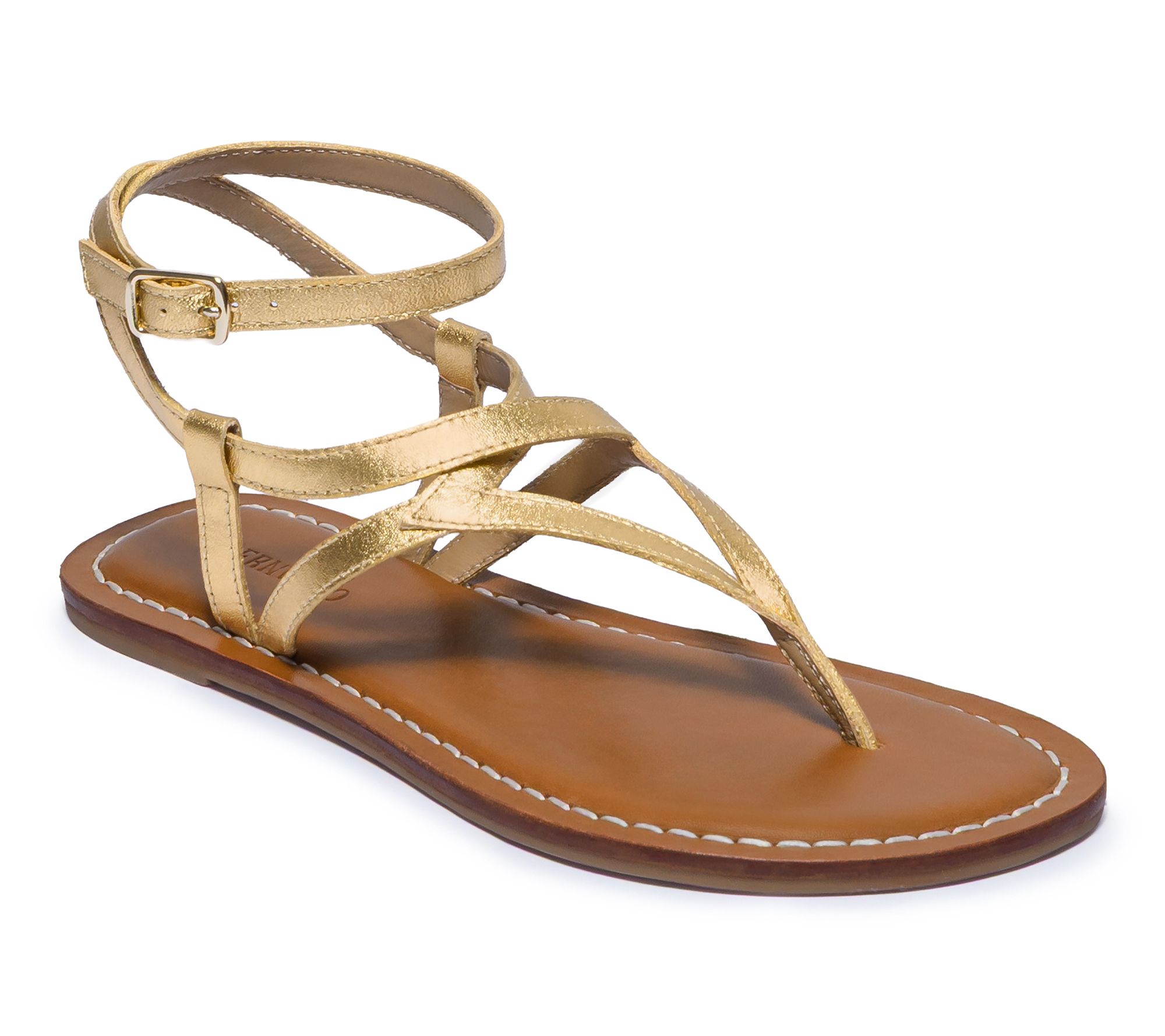 Bernardo Flat Leather Sandal - Mallorie