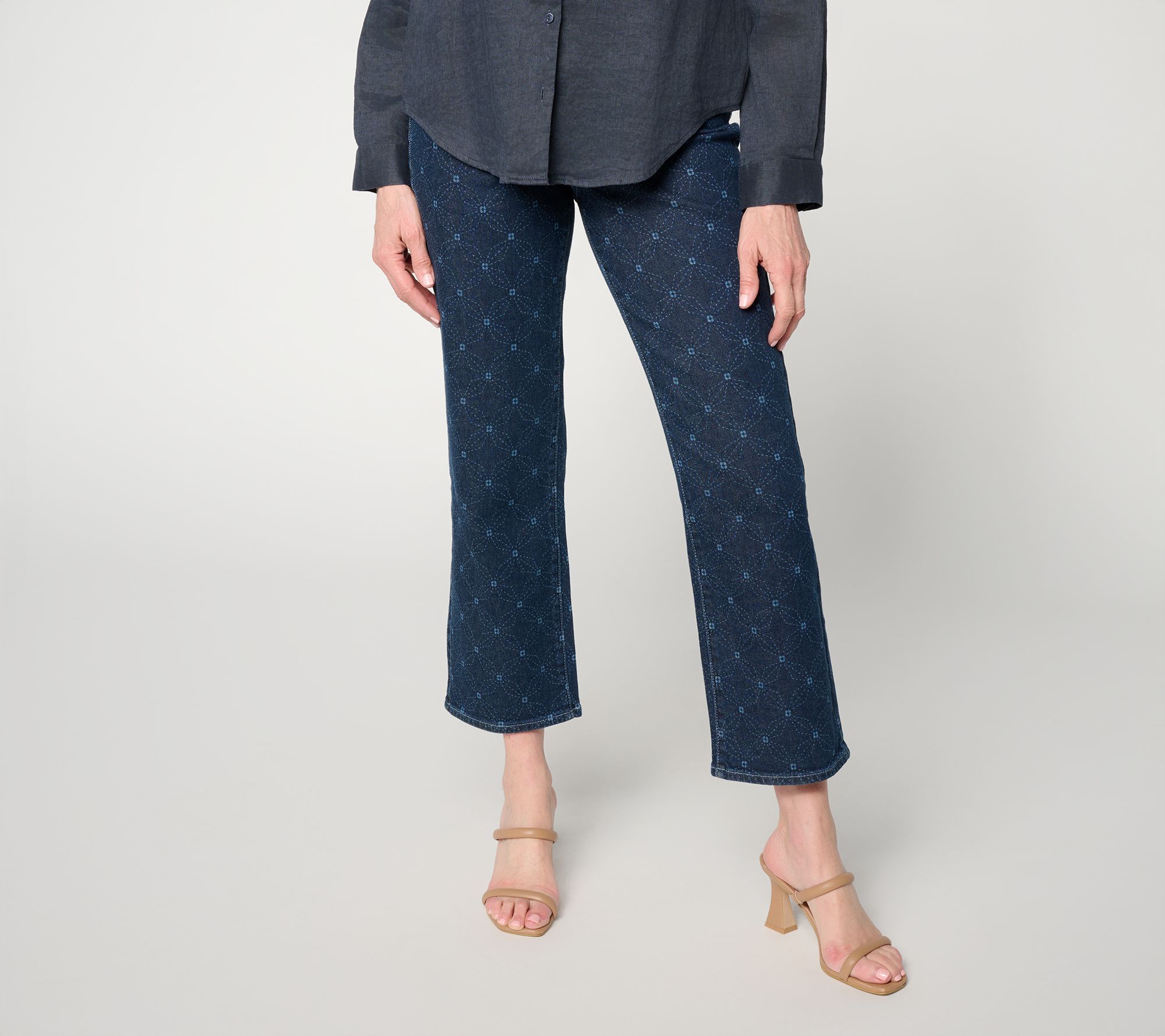 NYDJ Marilyn Straight-Leg Ankle Jeans w/ Novelty Details