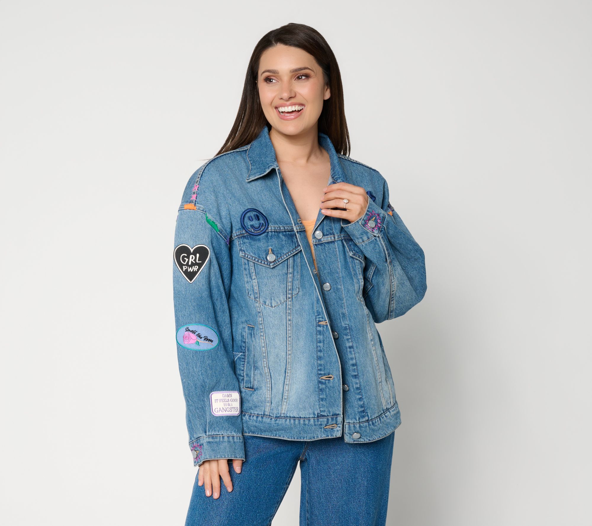 Curate by Aimee Kestenberg Embroidered Denim Jacket