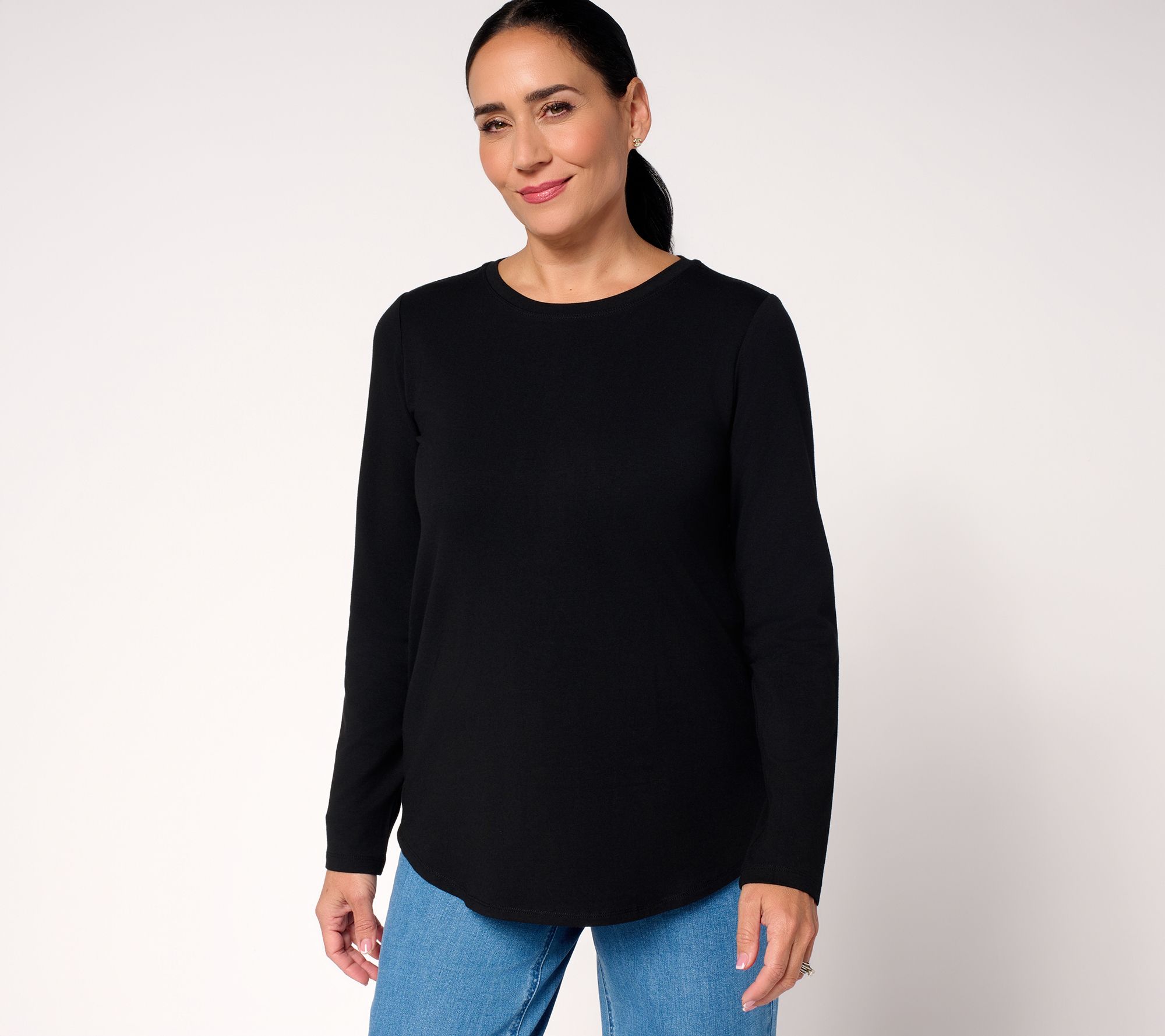 "As Is" Susan Graver Regular Weekend EssenitalsComfy Cotton Tunic