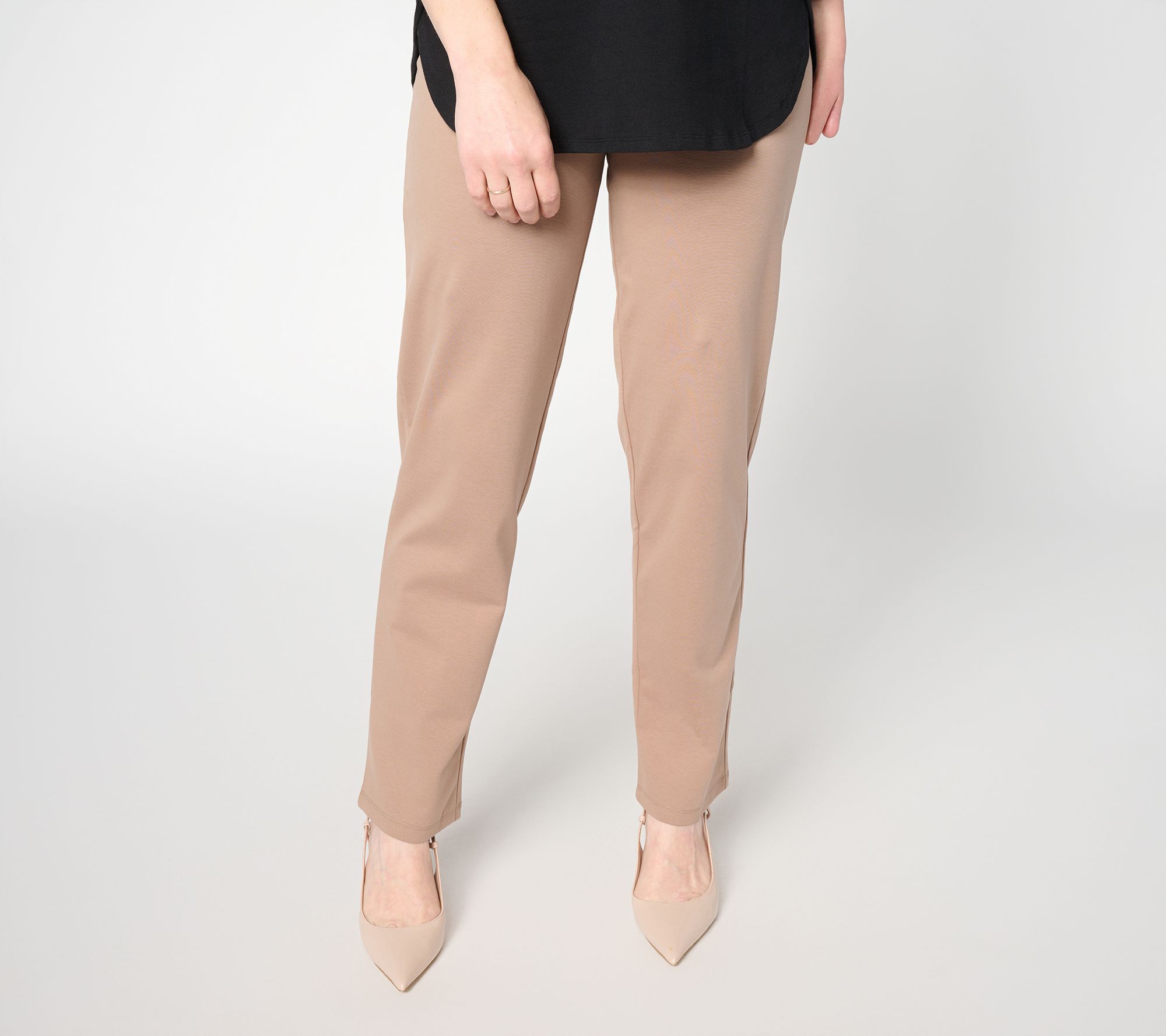"As Is" Susan Graver Weekend Tall Cotton Ponte Straight Leg Pant