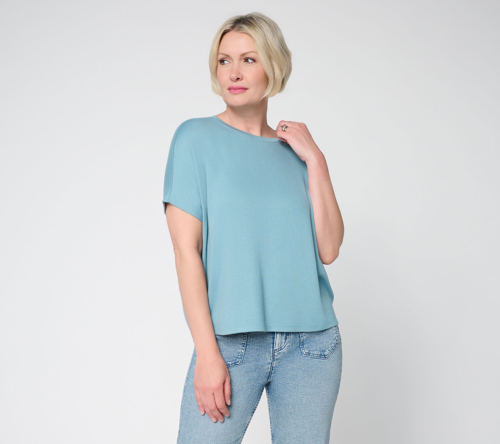  Peace Love World Crew Neck Comfy Dolman Top
