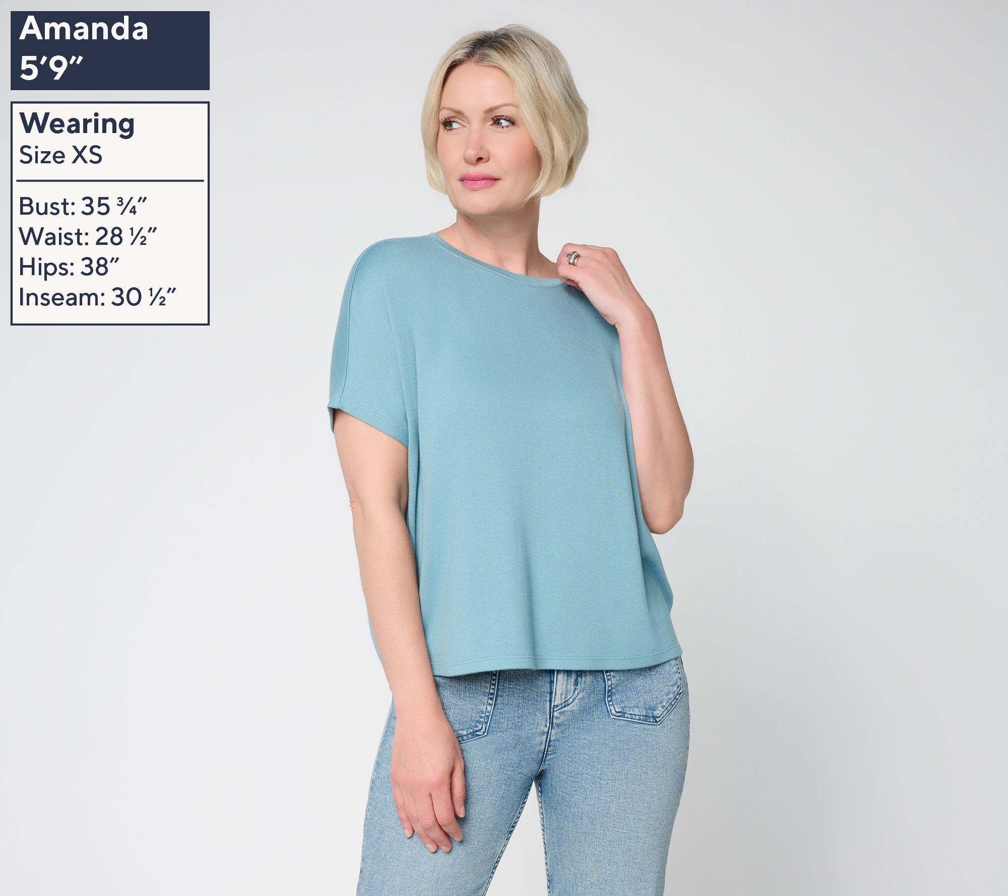 Peace Love World Crew Neck Comfy Dolman Top - QVC.com