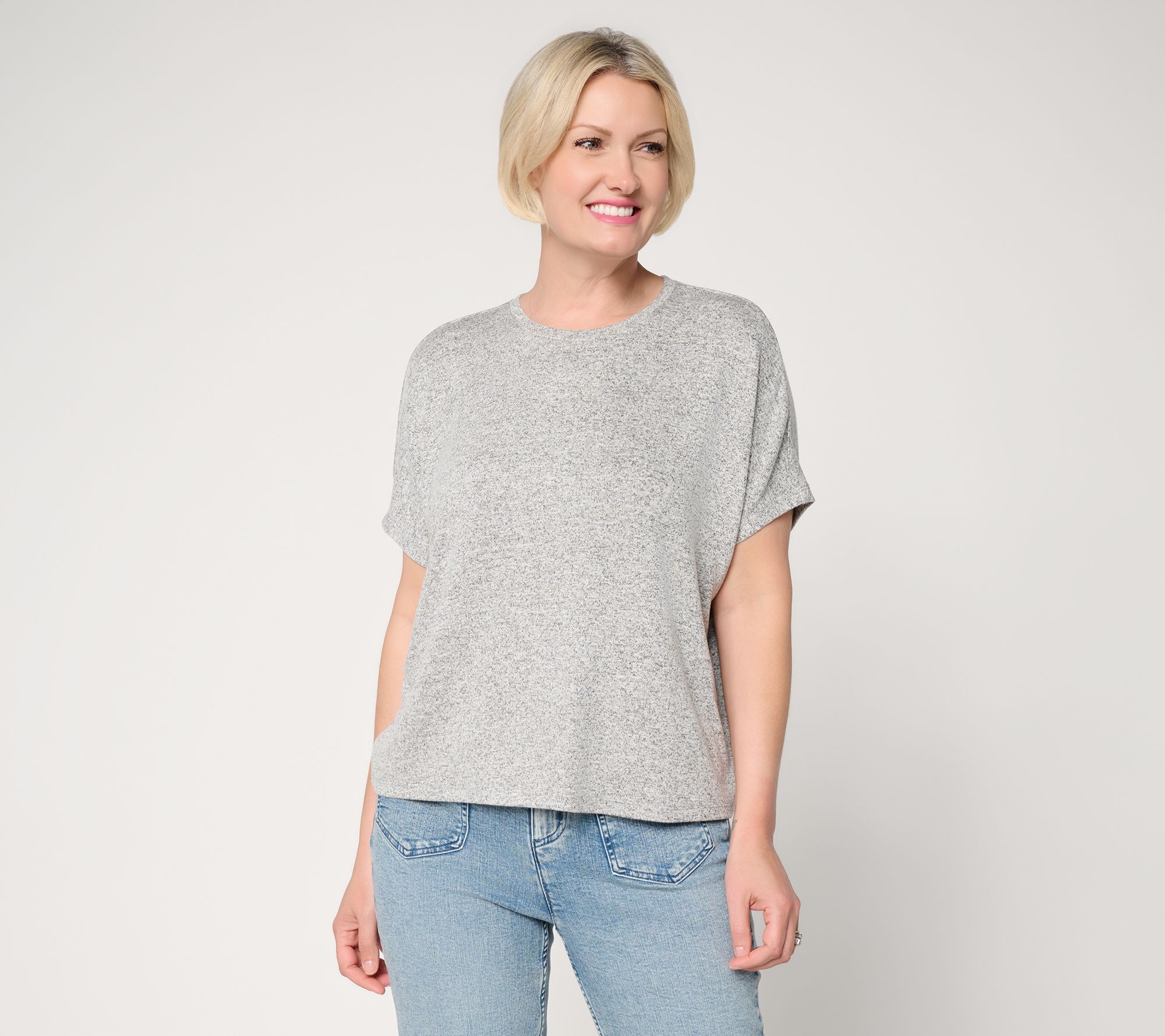 Peace Love World Crew Neck Comfy Dolman Top