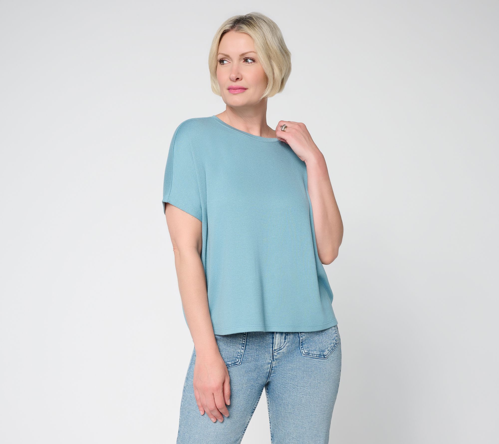Peace Love World Crew Neck Comfy Dolman Top