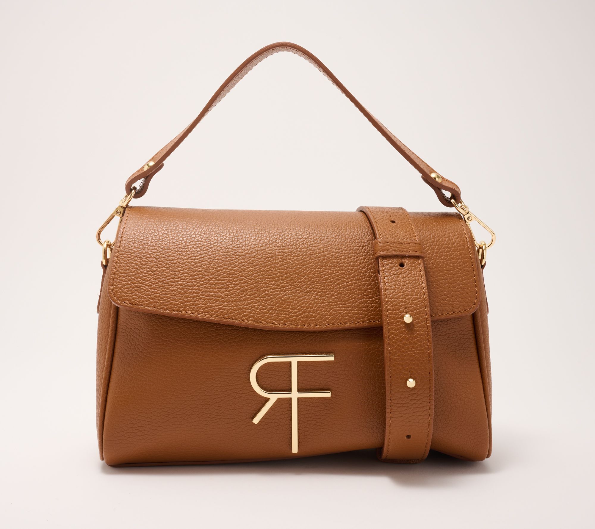 Filomena Amore Lady Chicago Leather Monogram Flap Shoulder Bag