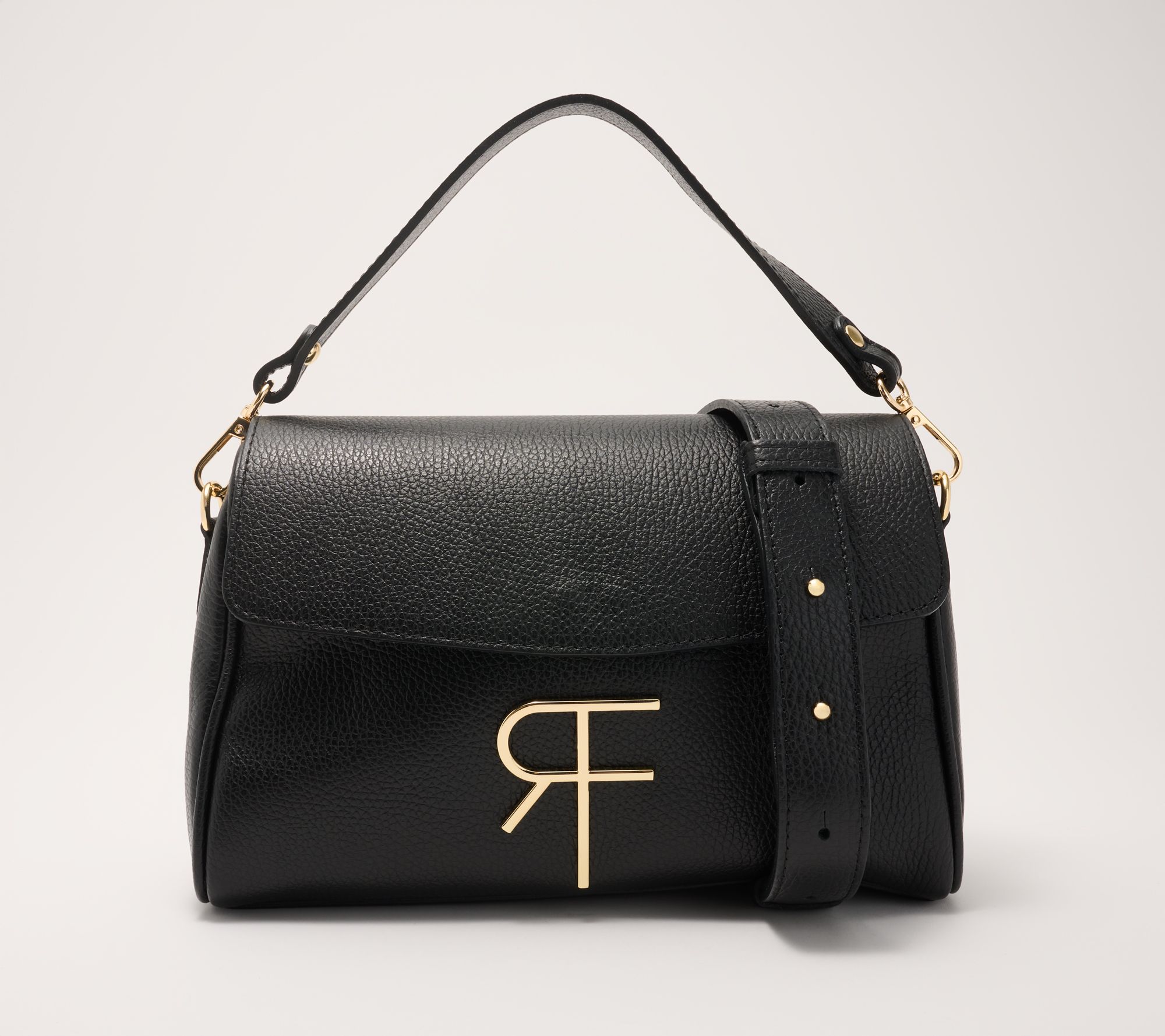 Filomena Amore Lady Chicago Leather Monogram Flap Shoulder Bag