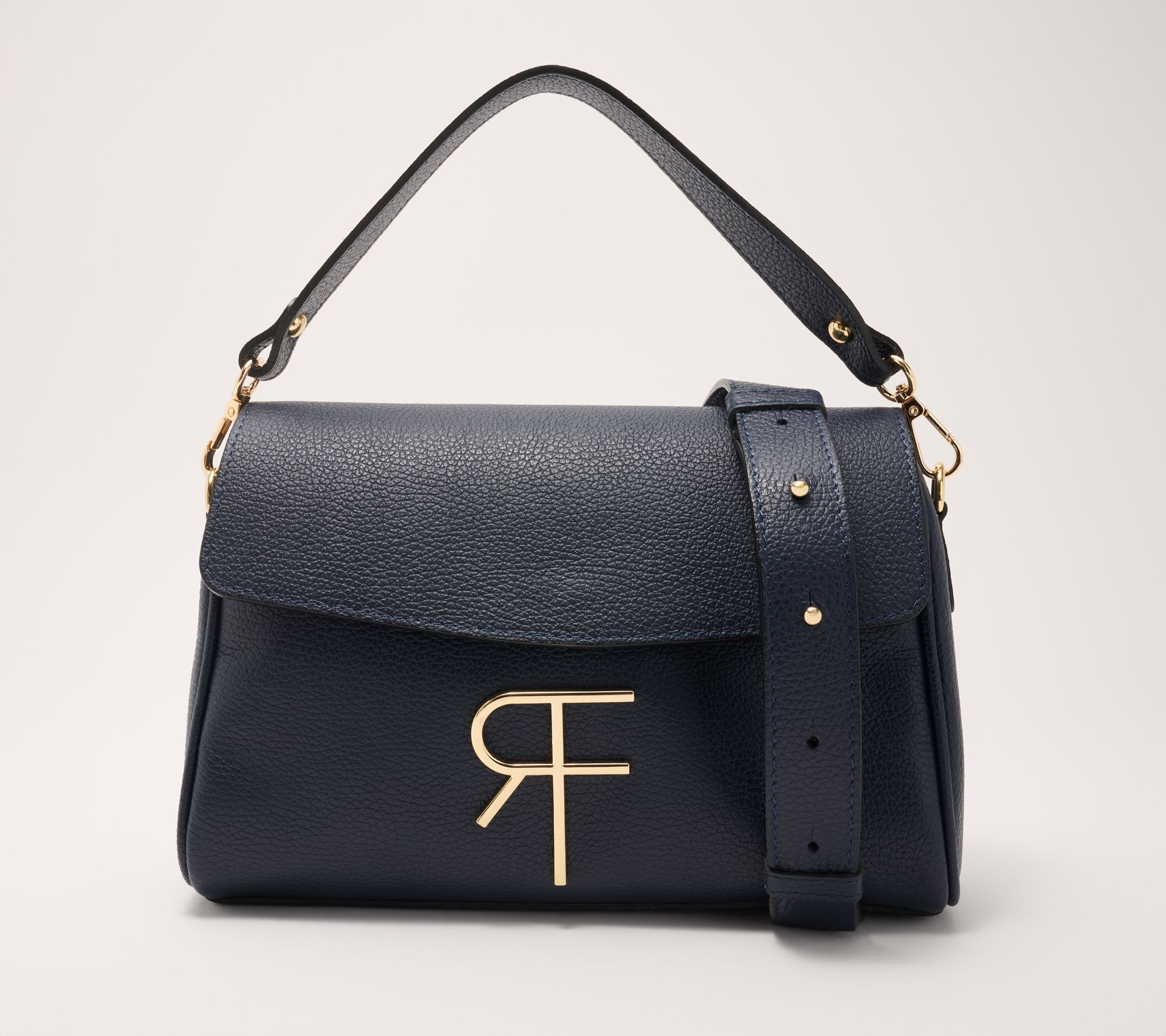 Filomena Amore Lady Chicago Leather Monogram Flap Shoulder Bag