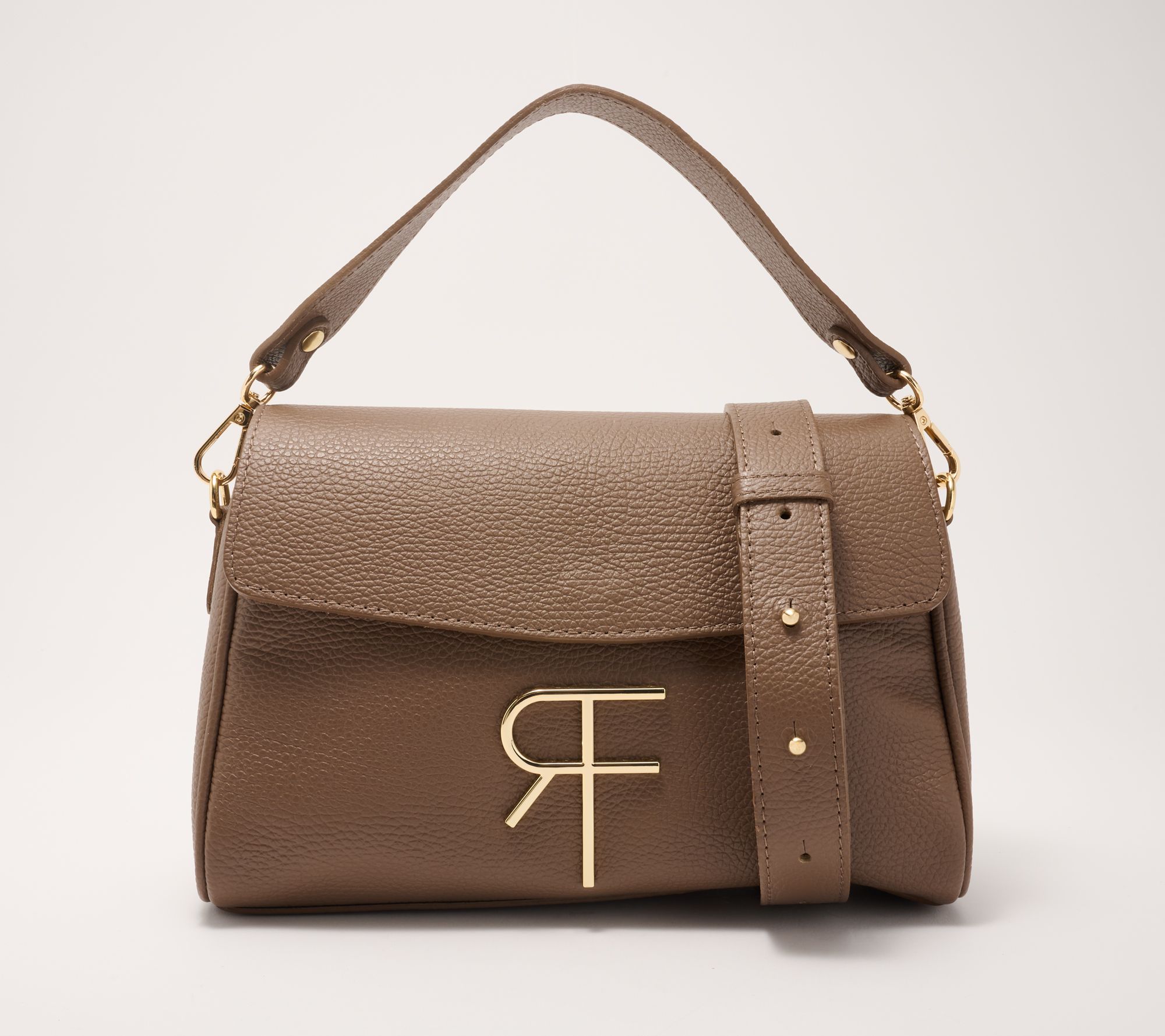 Filomena Amore Lady Chicago Leather Monogram Flap Shoulder Bag