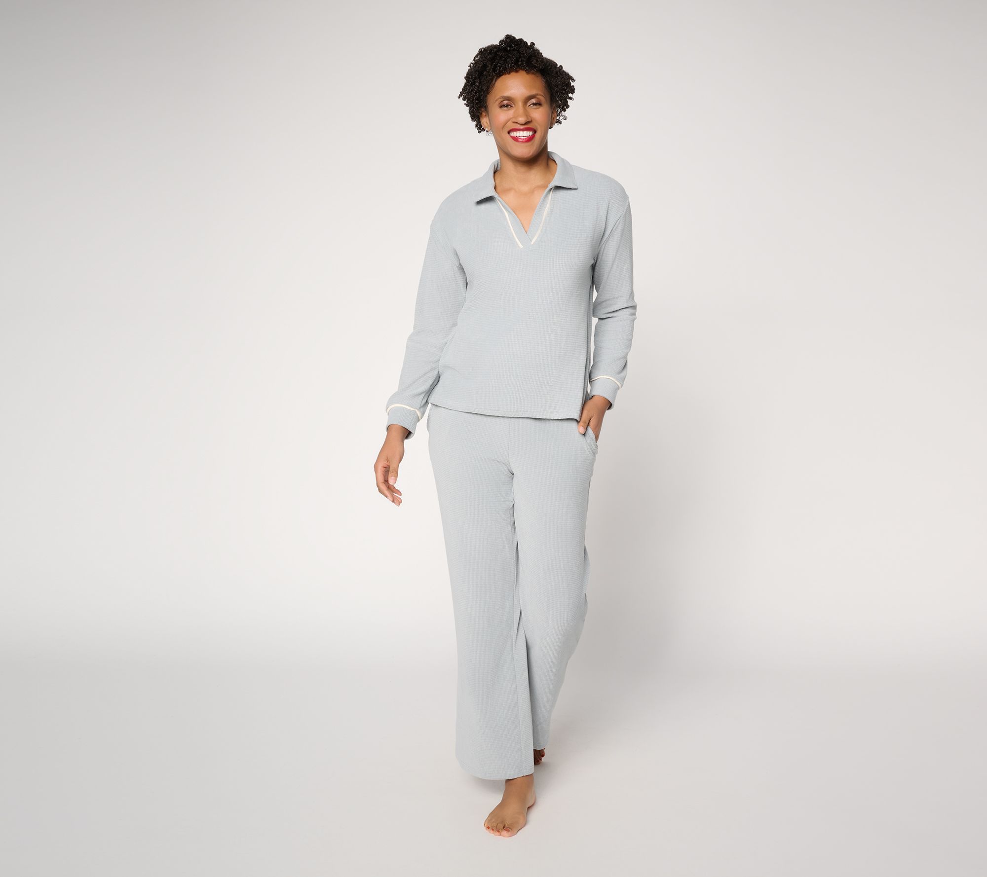 "As Is" MUK LUKS Thermal Fleece 2 Piece Lounge Set