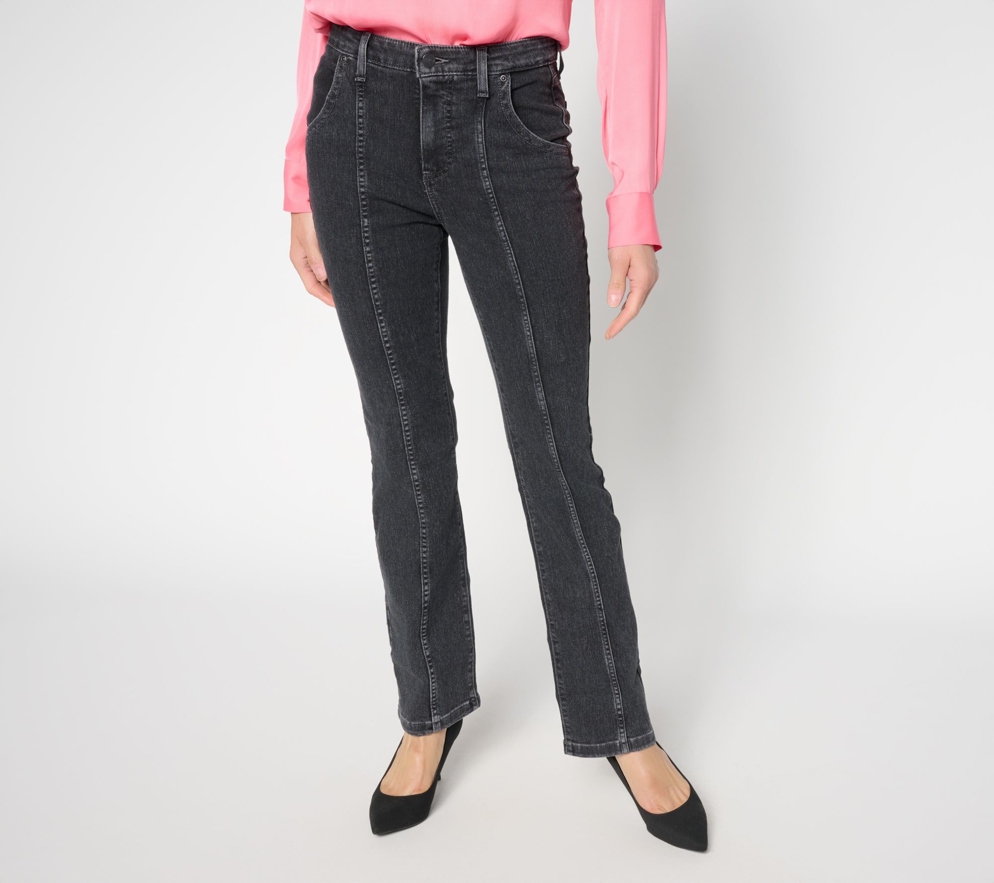 "As Is" NYDJ Billie Petite Bootcut Jeans with Front Seam Detail