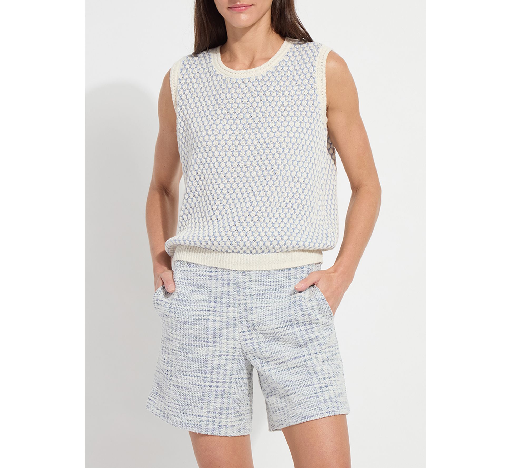 Lysse New York Claire Textured Mesh Sweater Shell