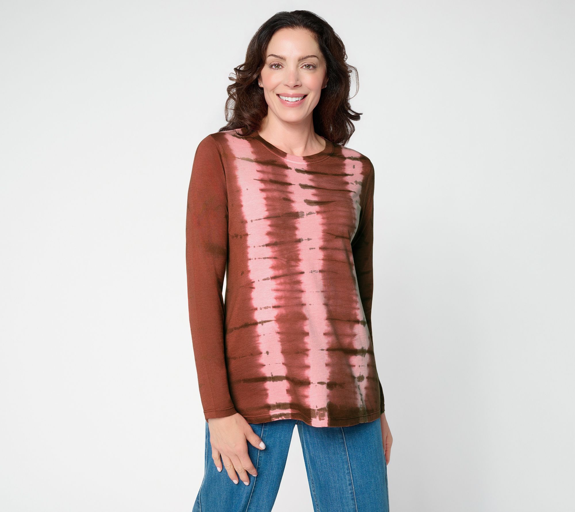  LOGO Principles by Lori Goldstein Dye Effect Long Sleeve Tee