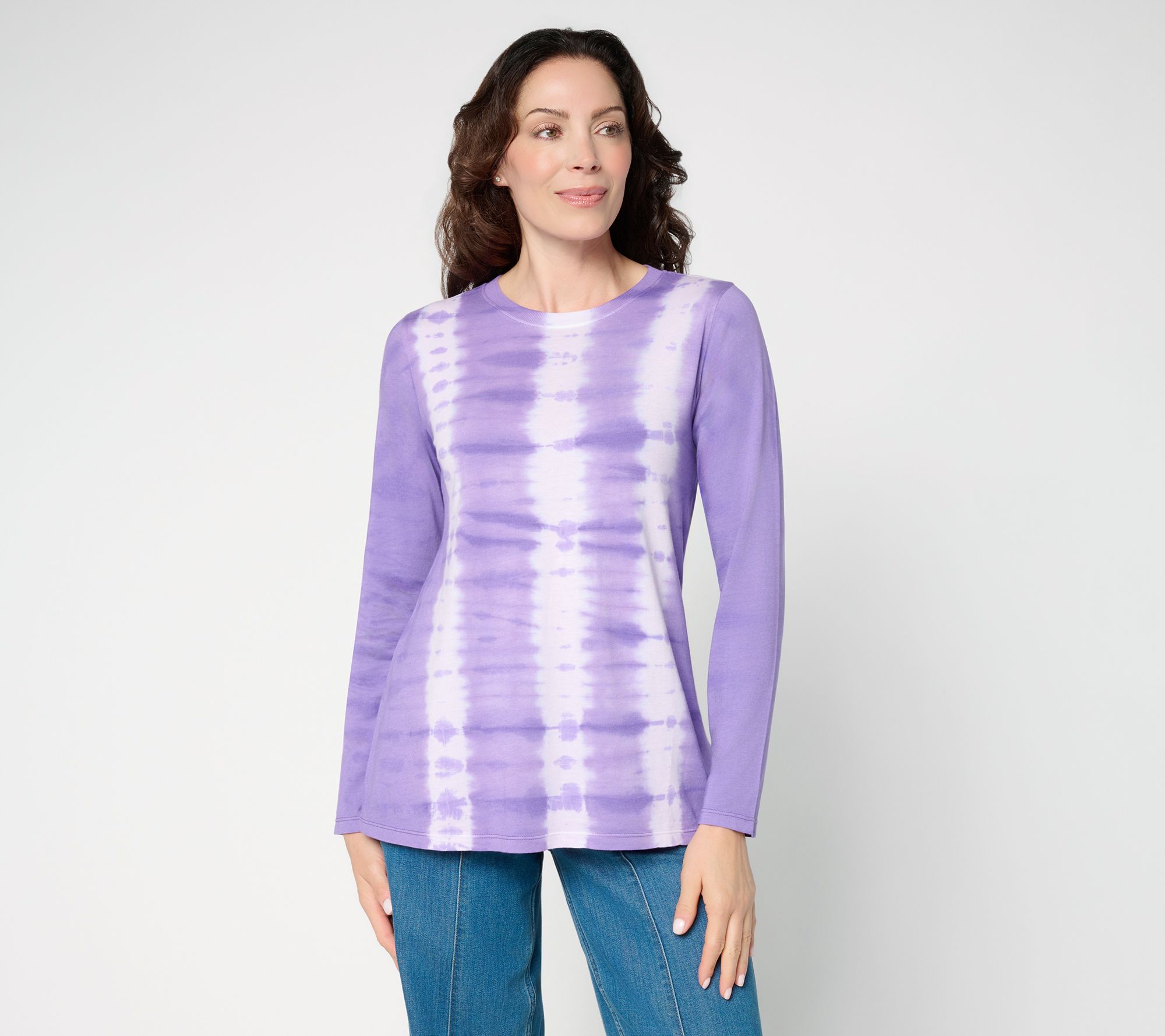 LOGO Principles by Lori Goldstein Dye Effect Long Sleeve Tee