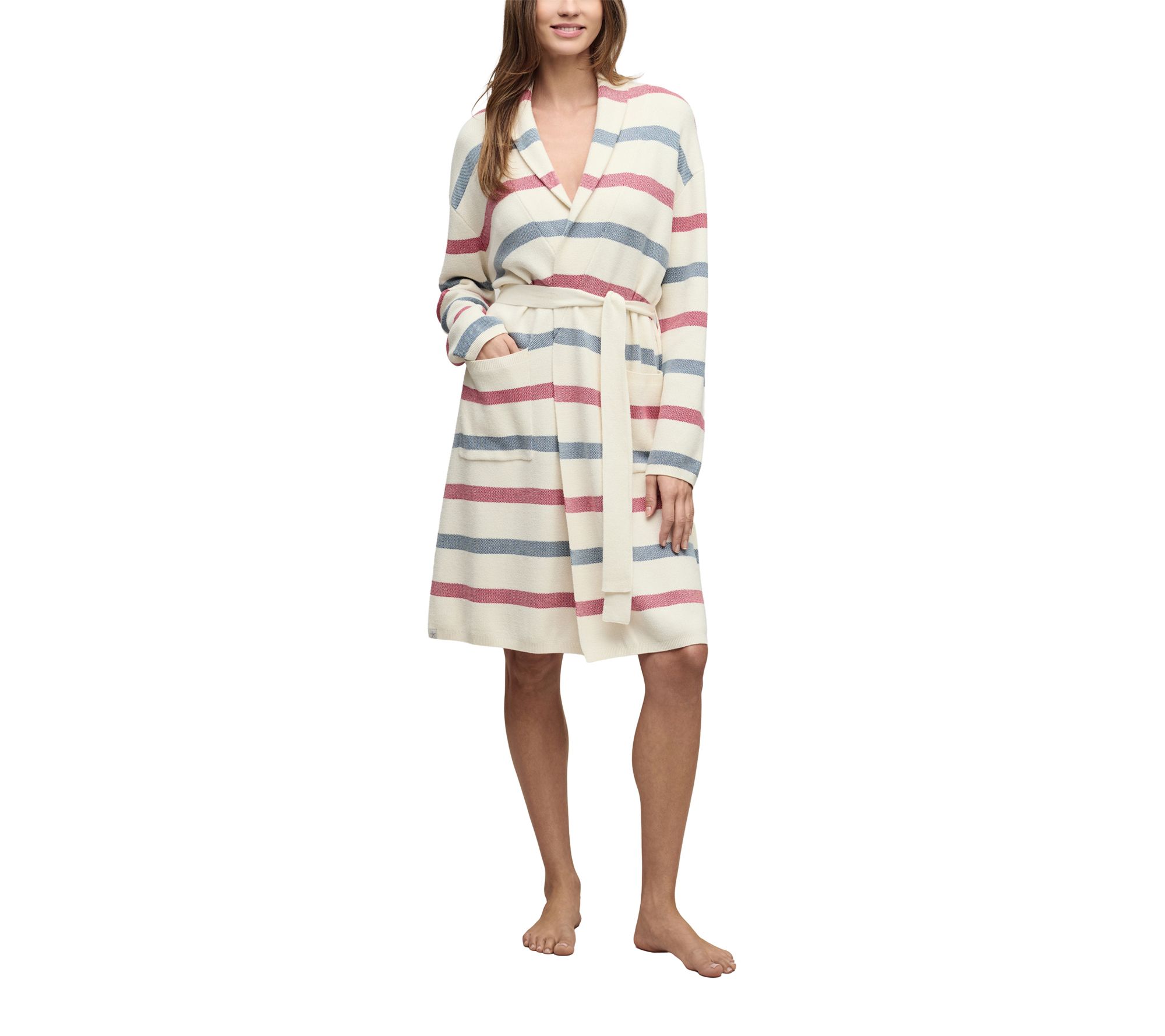 Barefoot Dreams CozyChic Ultra Lite Cotton Stripe Robe