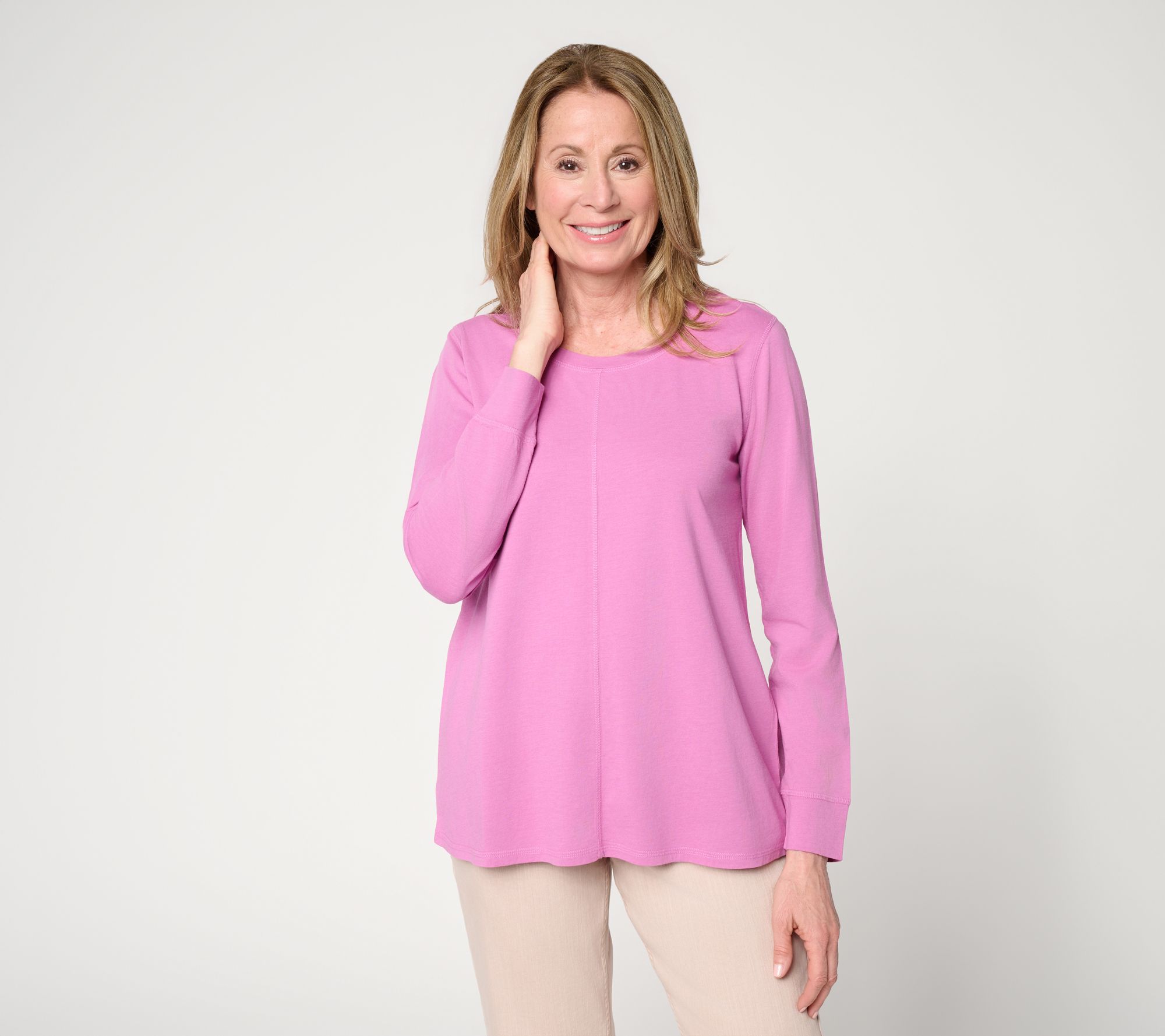 "As Is" LOGO Principles by Lori Goldstein Sun Faded Seam Detail Top