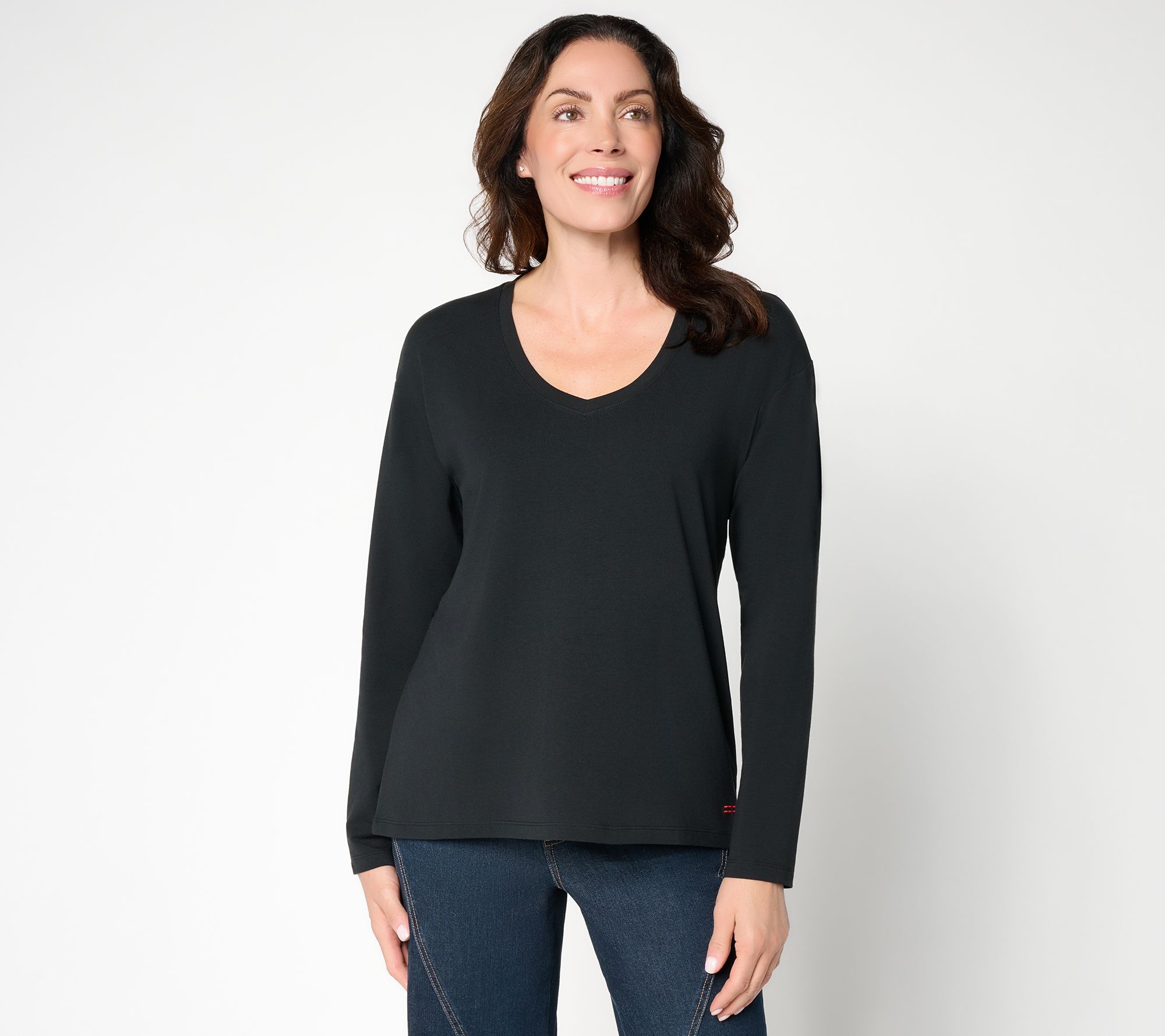 Peace Love World V-Neck Long Sleeve Tee