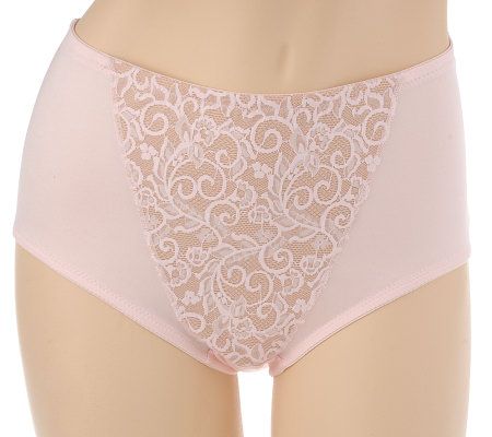 Breezies Lace Overlay Panties with UltimAir Lining 