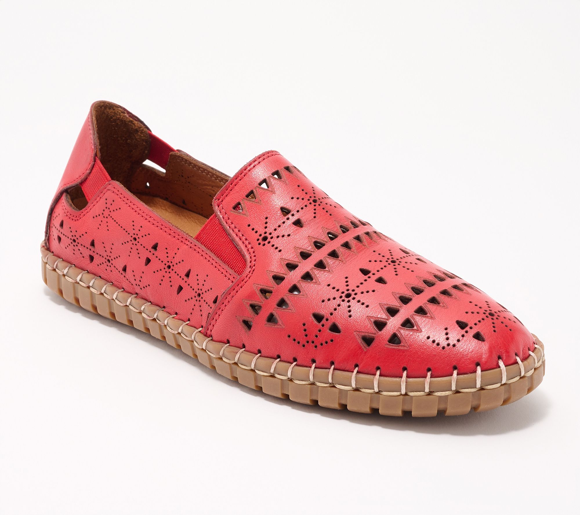 "As Is" Miz Mooz Perforated Leather Slip- Ons- Nyla
