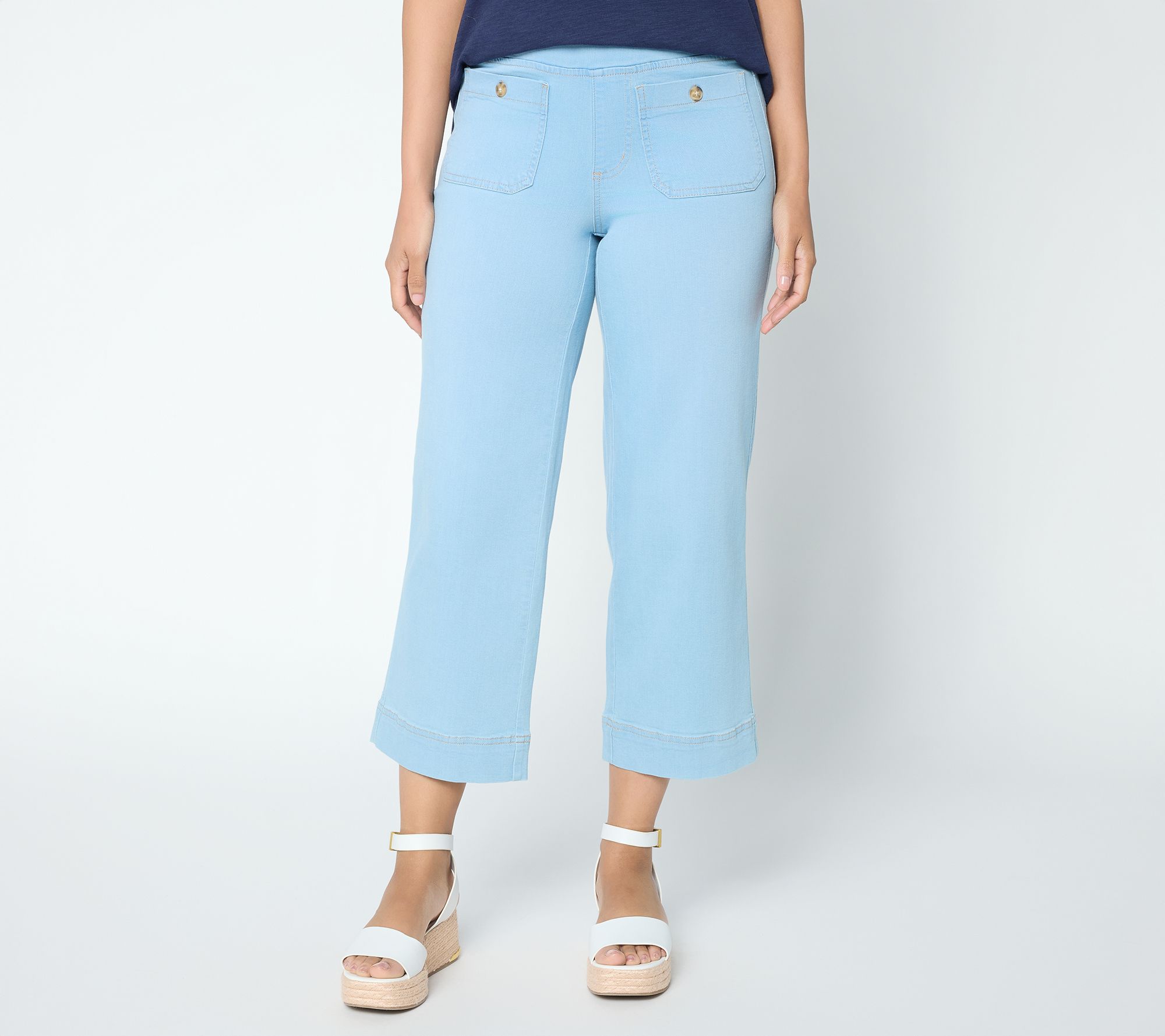"As Is" Belle by Kim Gravel Reg TripleLuxe Denim Patch Pocket Jean