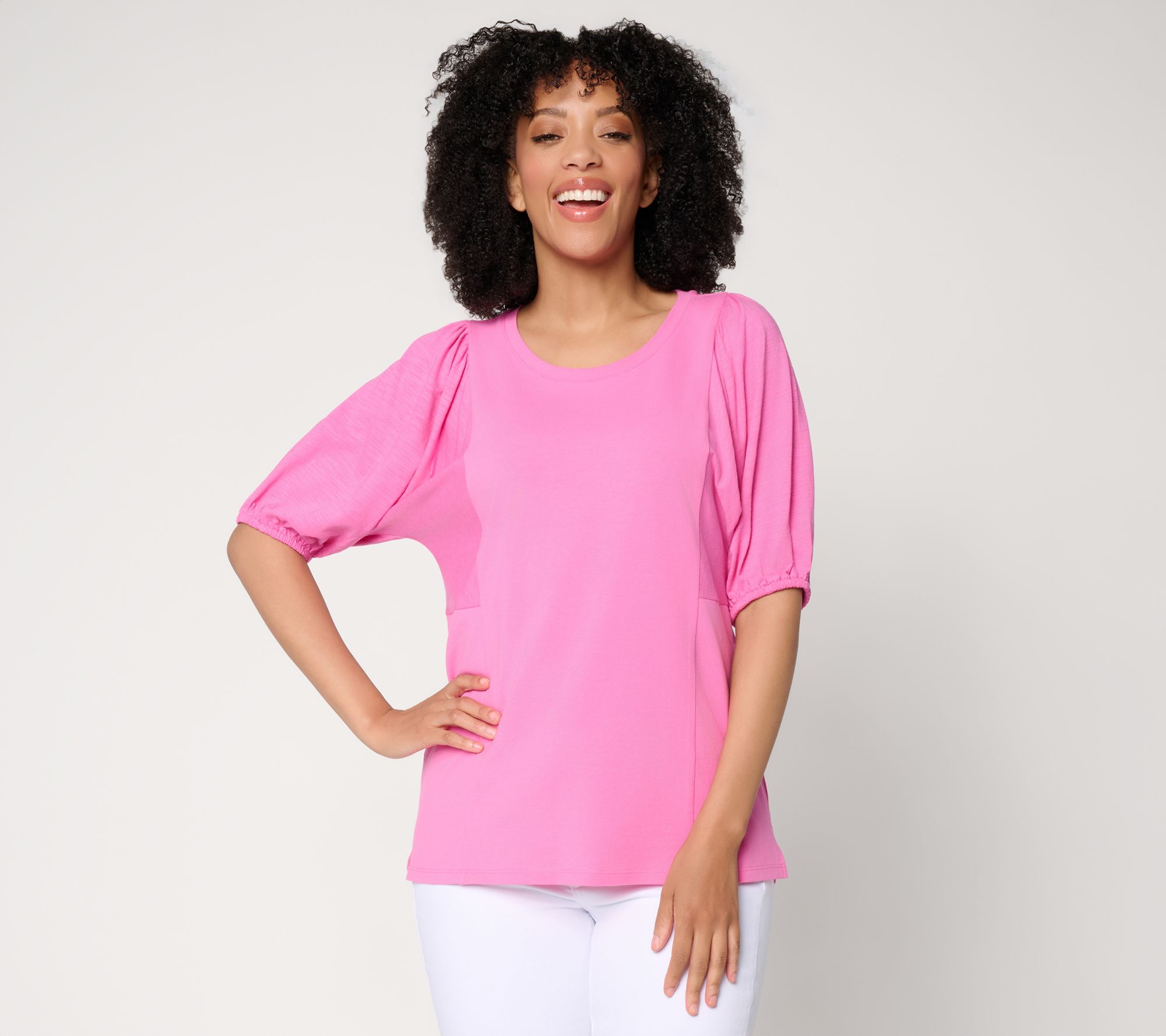 "As Is" Belle by Kim Gravel Slay the Vacay Mixed Media Knit Top