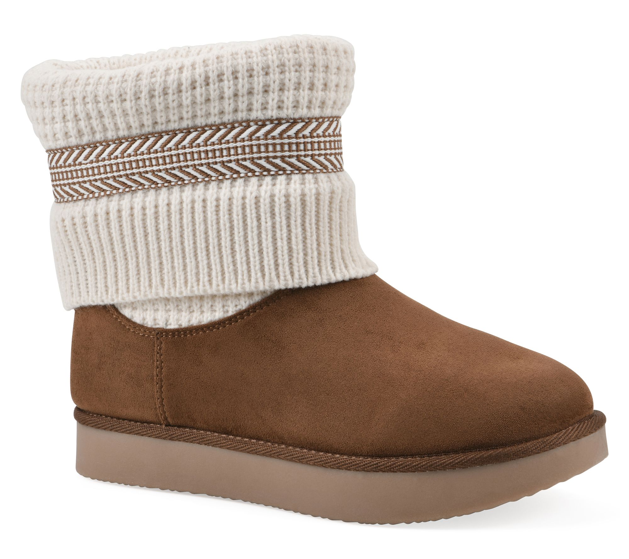White Mountain Fold-Over Sweater Bootie - Brysons