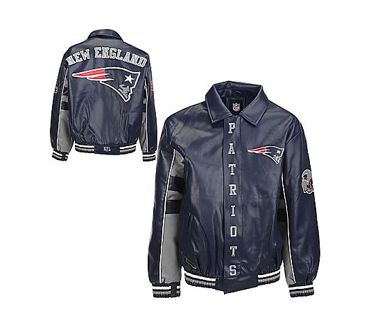 NFL New England Patriots Faux Leather Jacket 