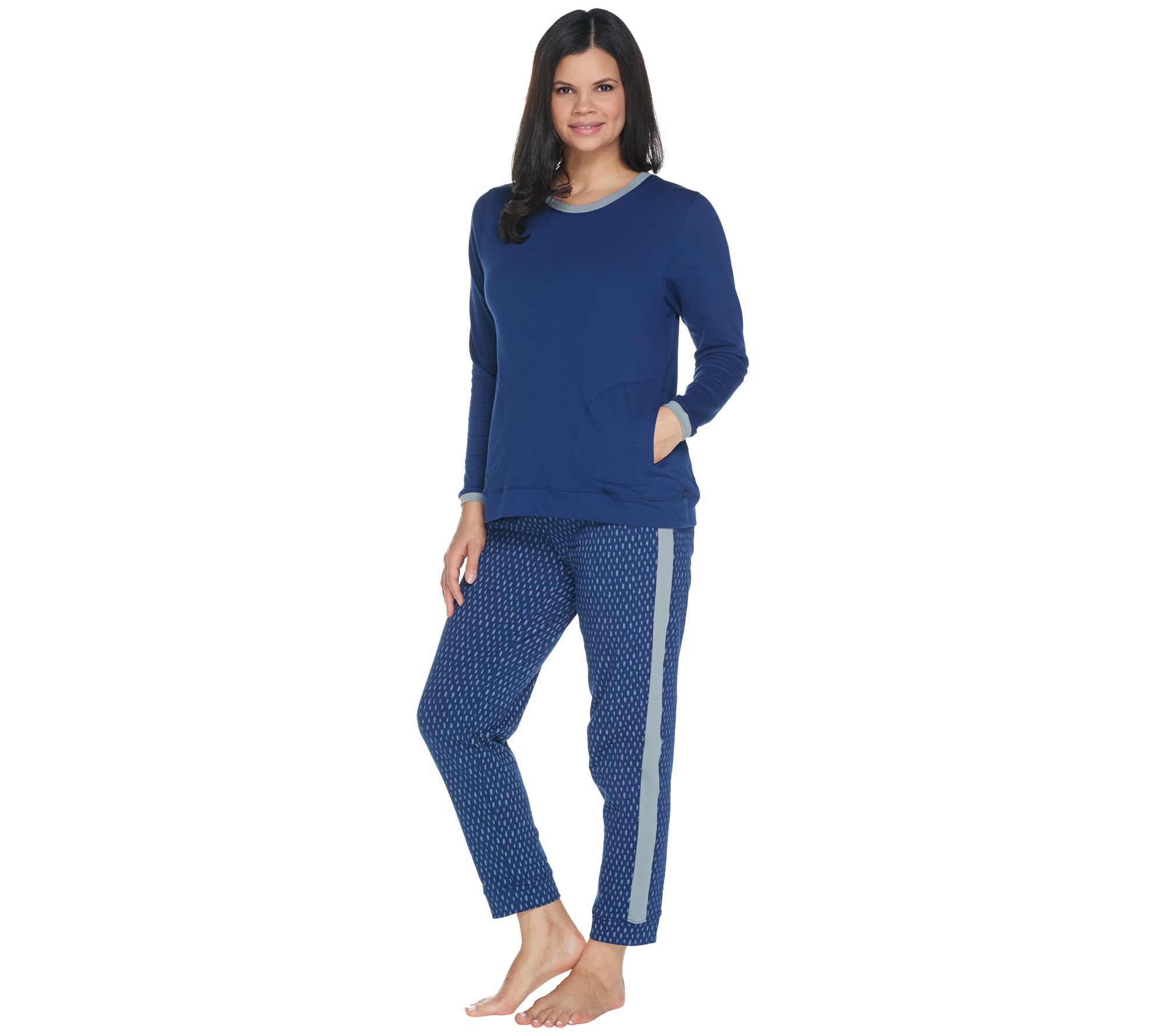 Stan Herman Petite French Terry Tunic and Jogger Set - QVC.com