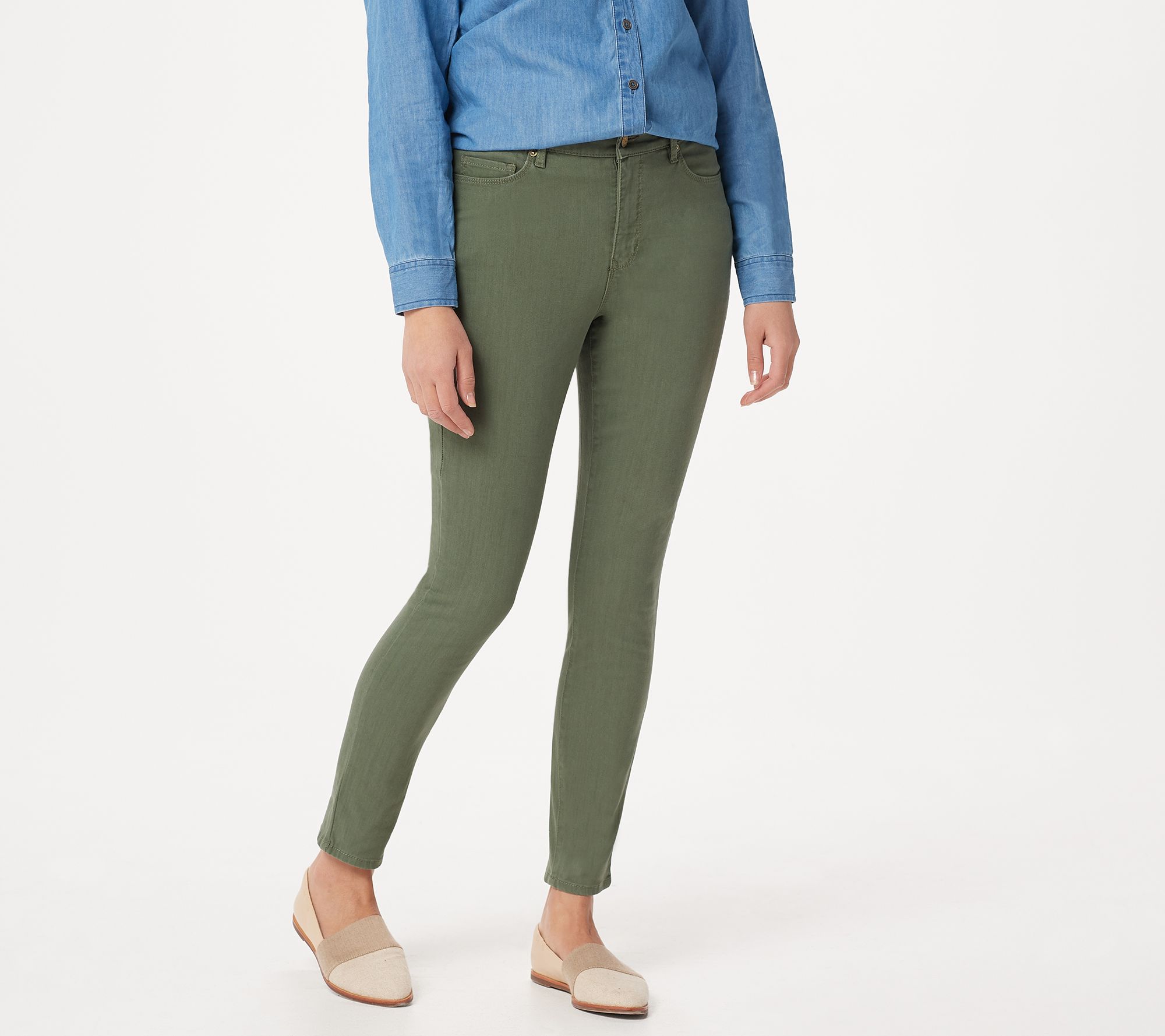 Martha Stewart Tall Colored Denim Ankle Jeans - QVC.com