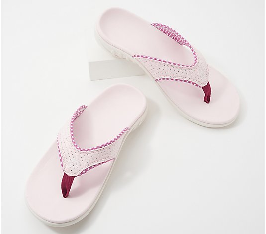 Spenco Orthotic Thong Sandals - Yumi Gingham