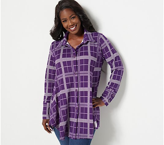 Attitudes by Renee Reg Knit Swing Shirt with Pockets