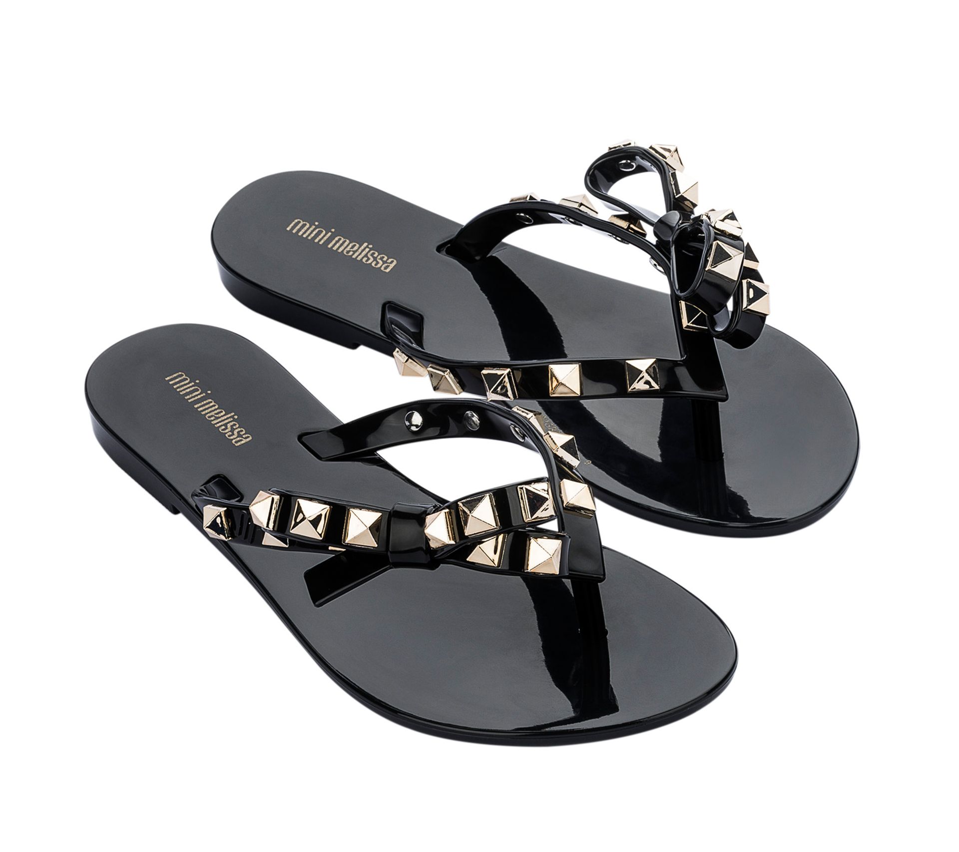 Mini Melissa Slip-On Bow Sandals - Harmonic Studs - QVC.com