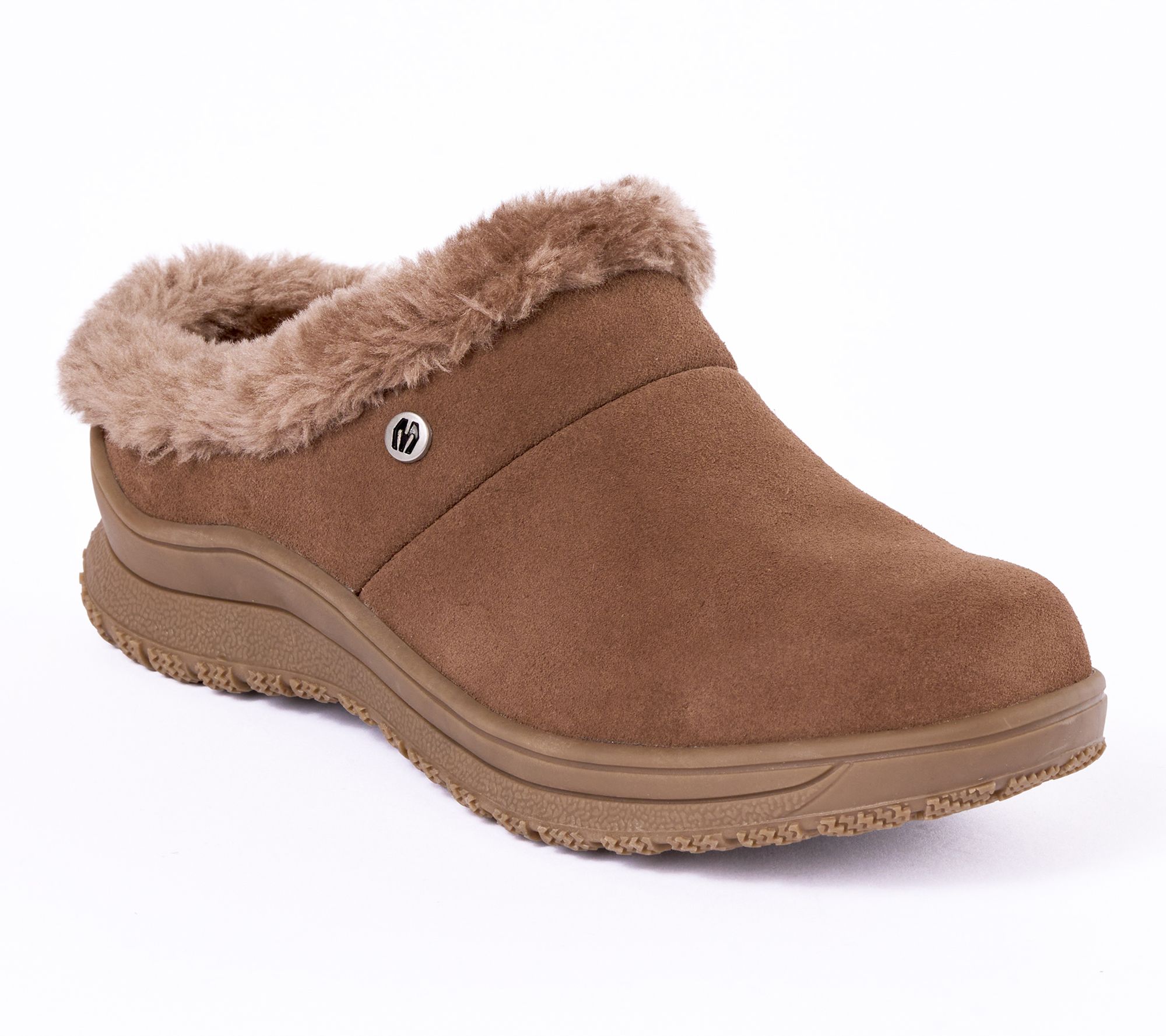 Minnetonka Women's Suede Clog Slippers - Emerso n