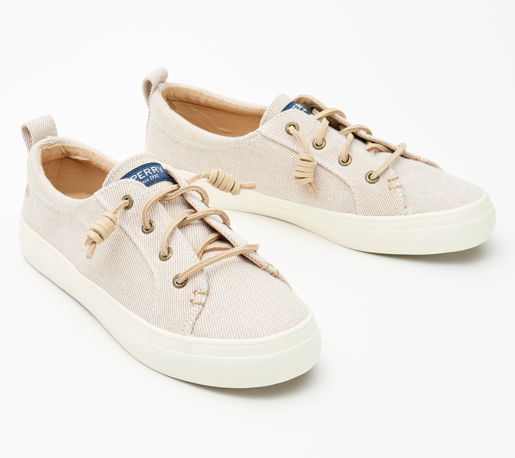 Sperry Crest Vibes Washed Twill Slip-On Sneakers - QVC.com